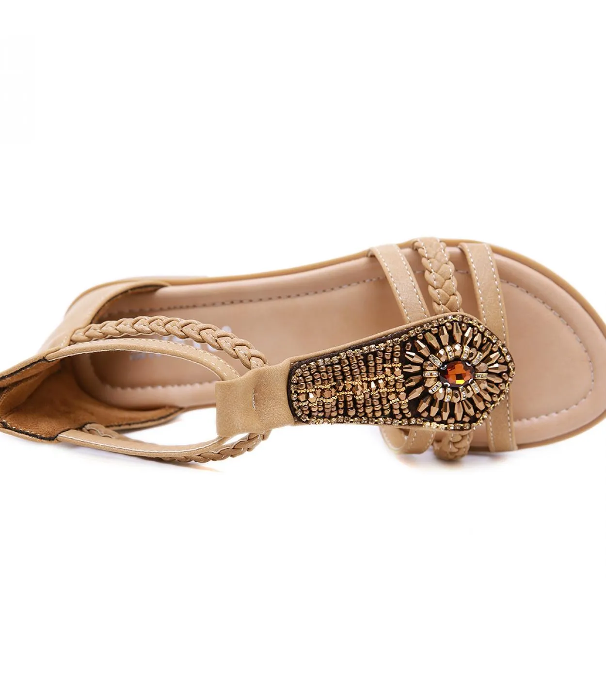 2023 nuovi sandali estivi per donna tacchi piatti in cristallo scarpe estive per donna sandali gladiatore retrò donna Zapatos Mu