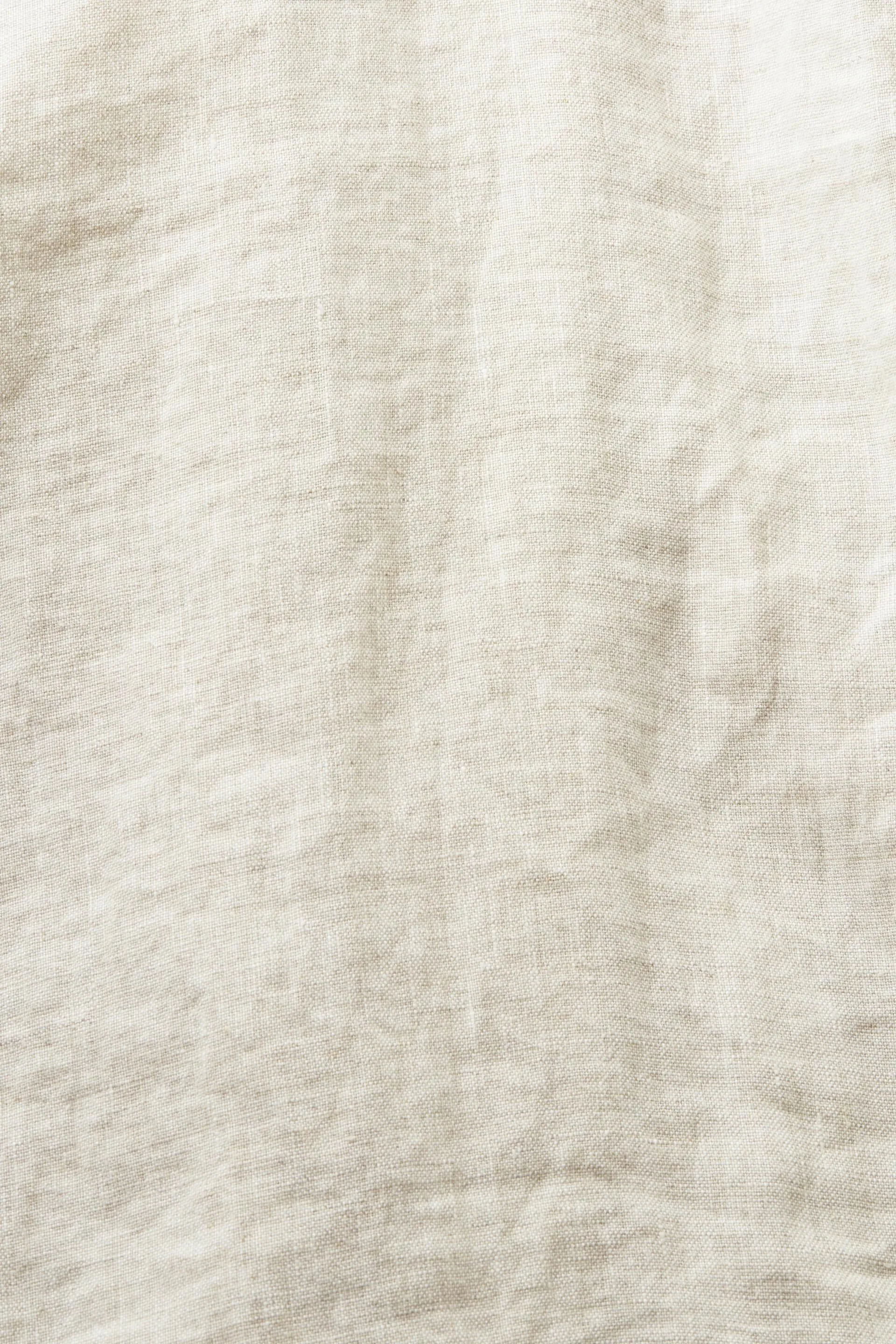 Abito camicia in lino con cintura