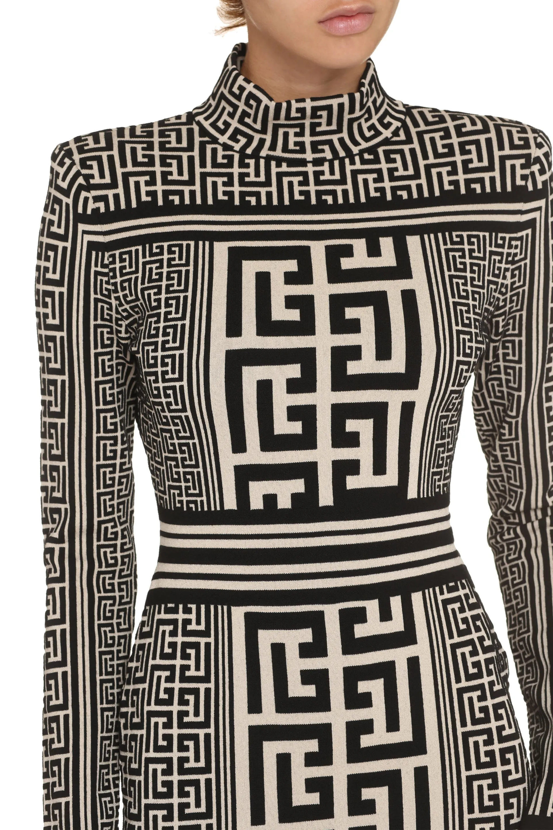 Balmain Mini-abito in maglia jacquard