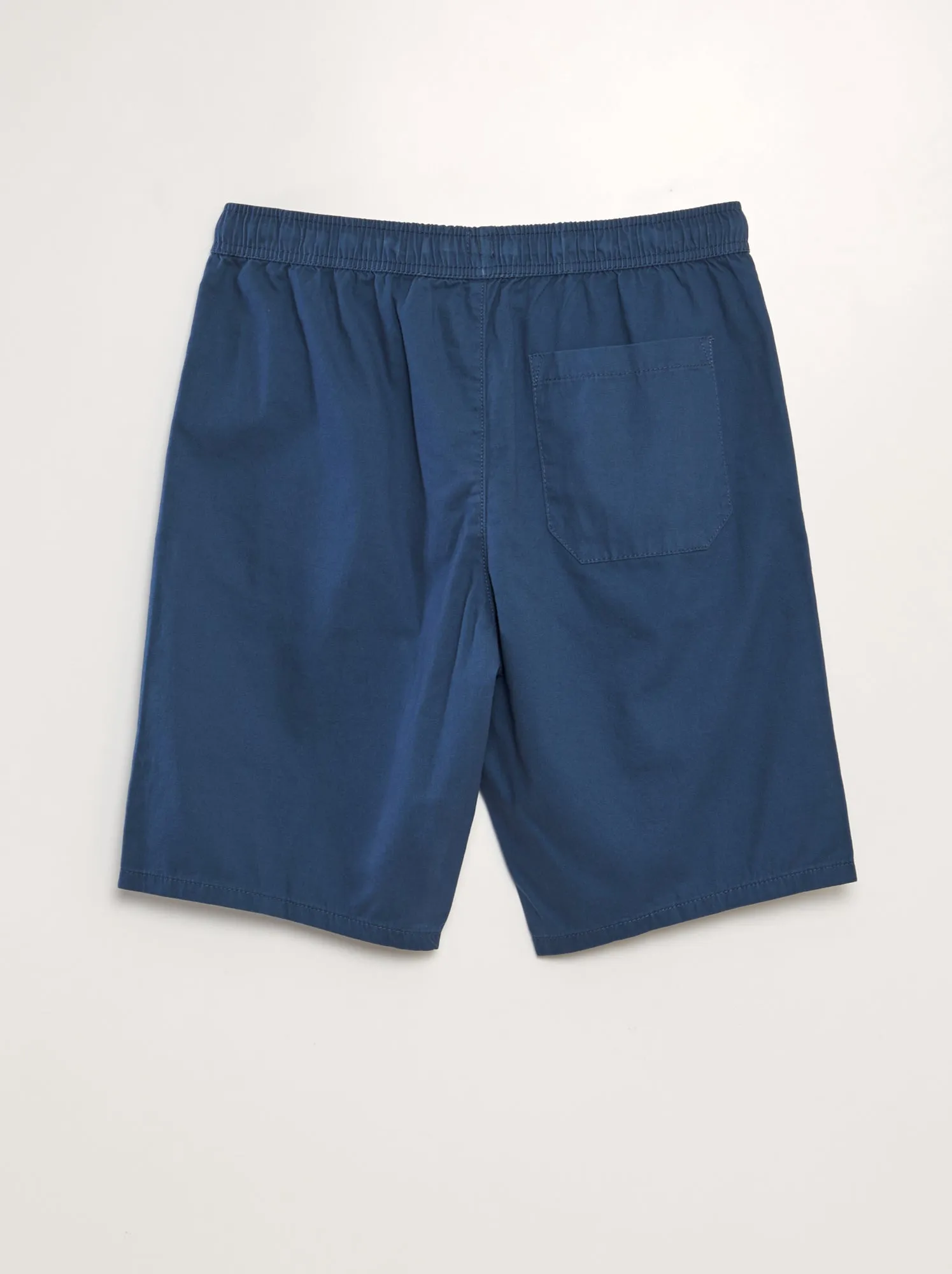 Bermuda chino con vita elasticizzata - BLU