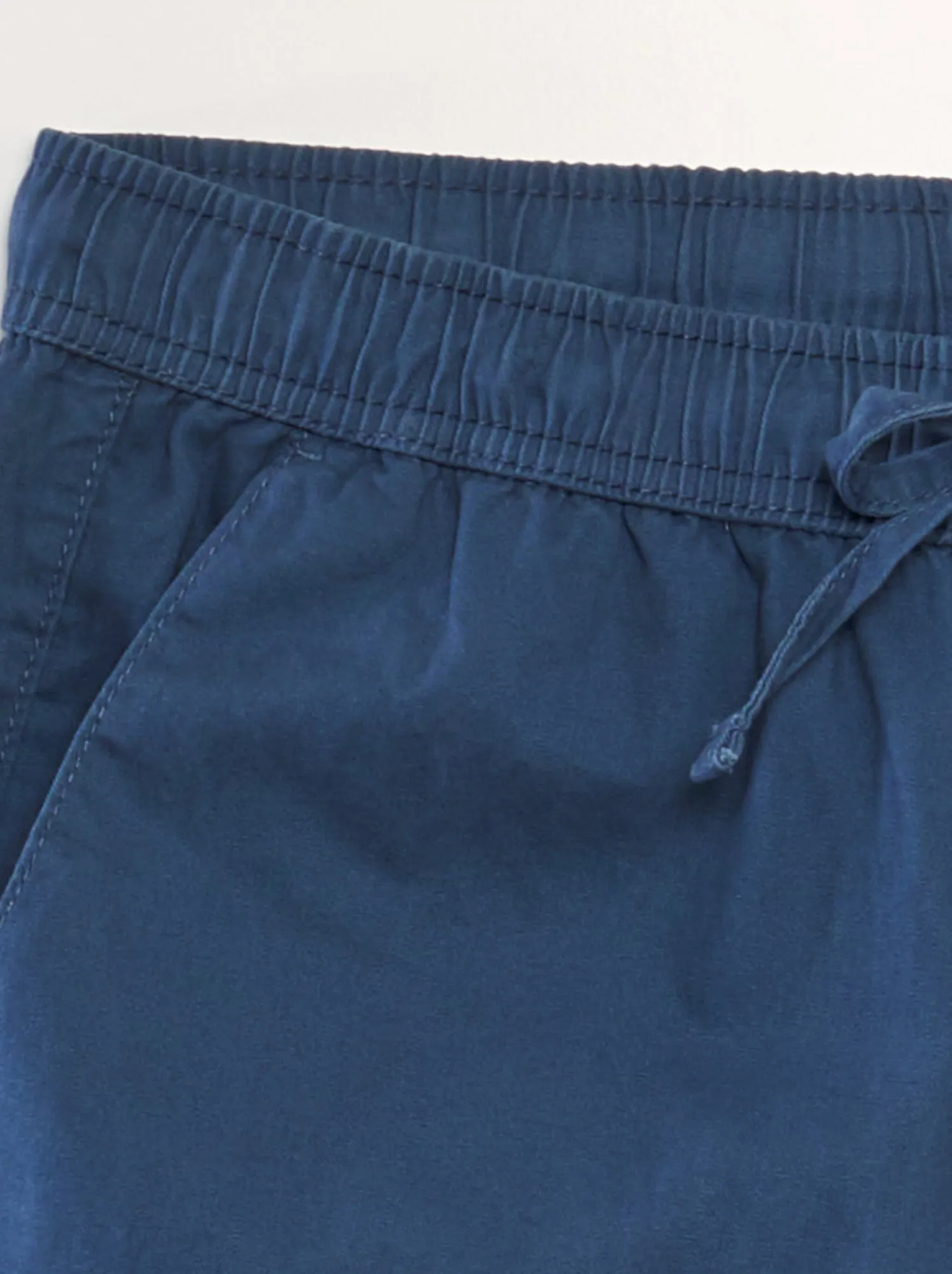 Bermuda chino con vita elasticizzata - BLU