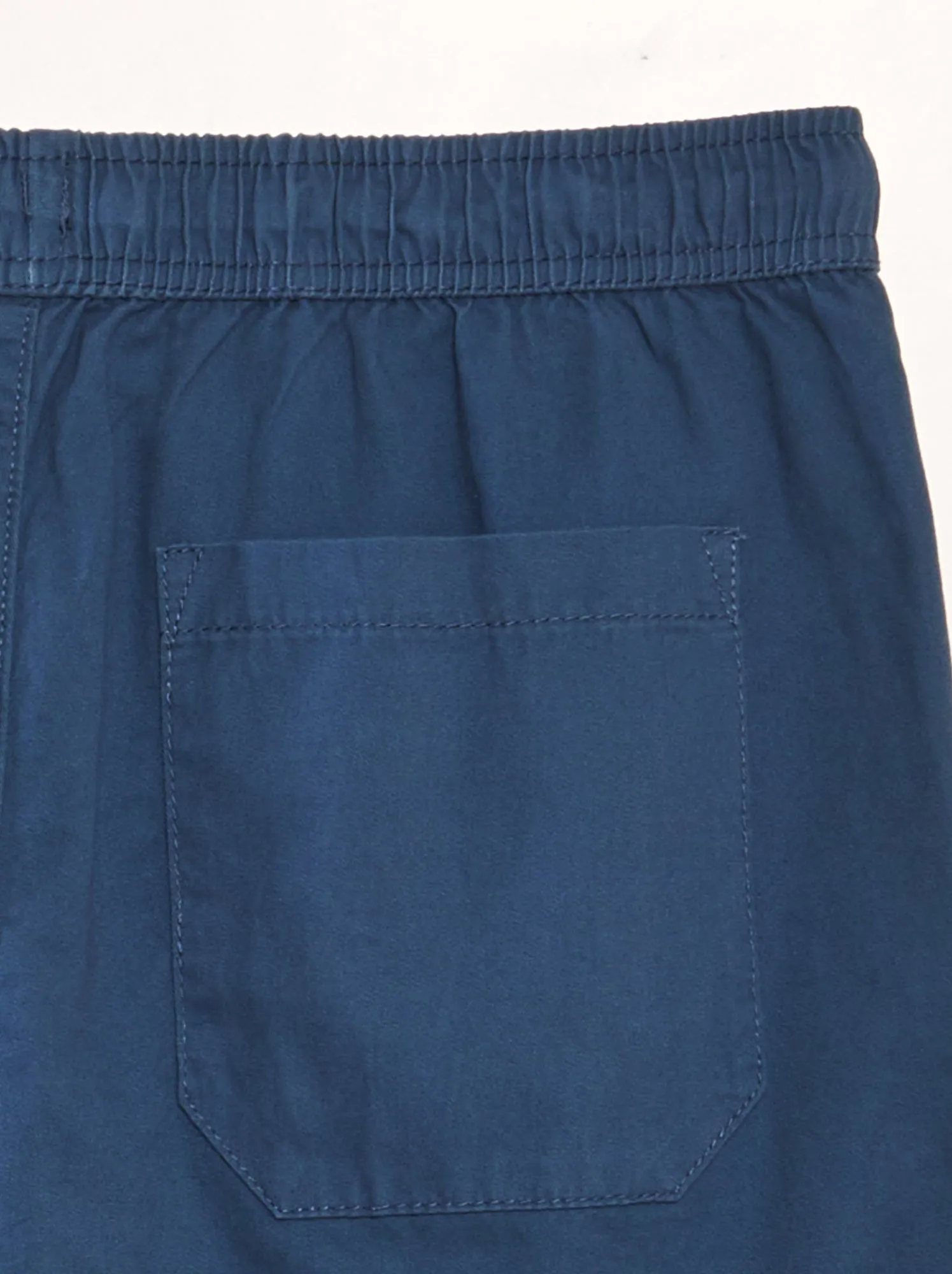 Bermuda chino con vita elasticizzata - BLU