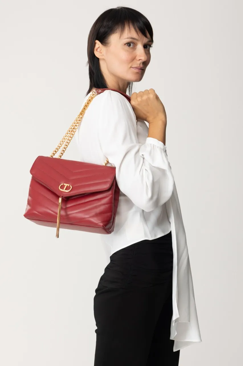 Borsa Dreamy trapuntata con patta RASPBERRY RADIANCE