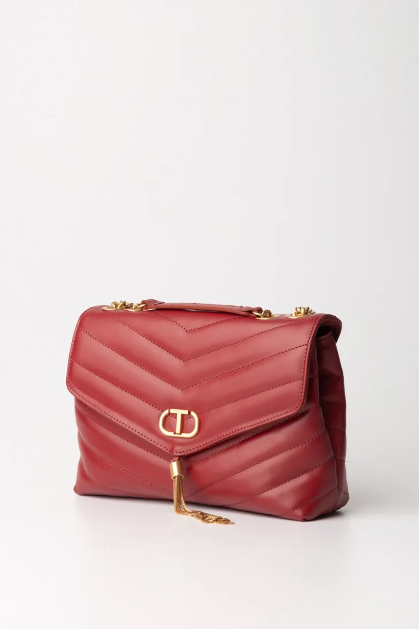 Borsa Dreamy trapuntata con patta RASPBERRY RADIANCE
