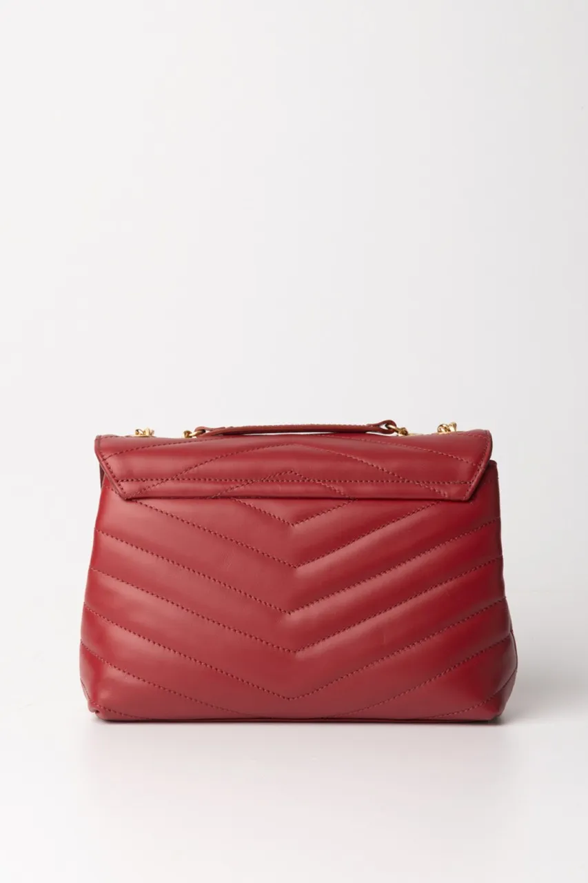 Borsa Dreamy trapuntata con patta RASPBERRY RADIANCE