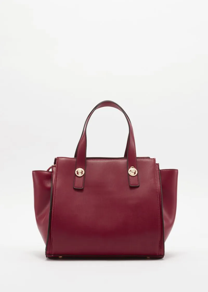Borsa in ecopelle con borchie