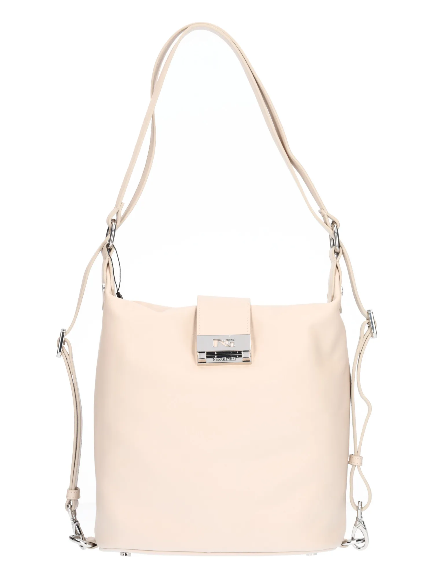 Borsa shopping Nero Giardini da donna beige