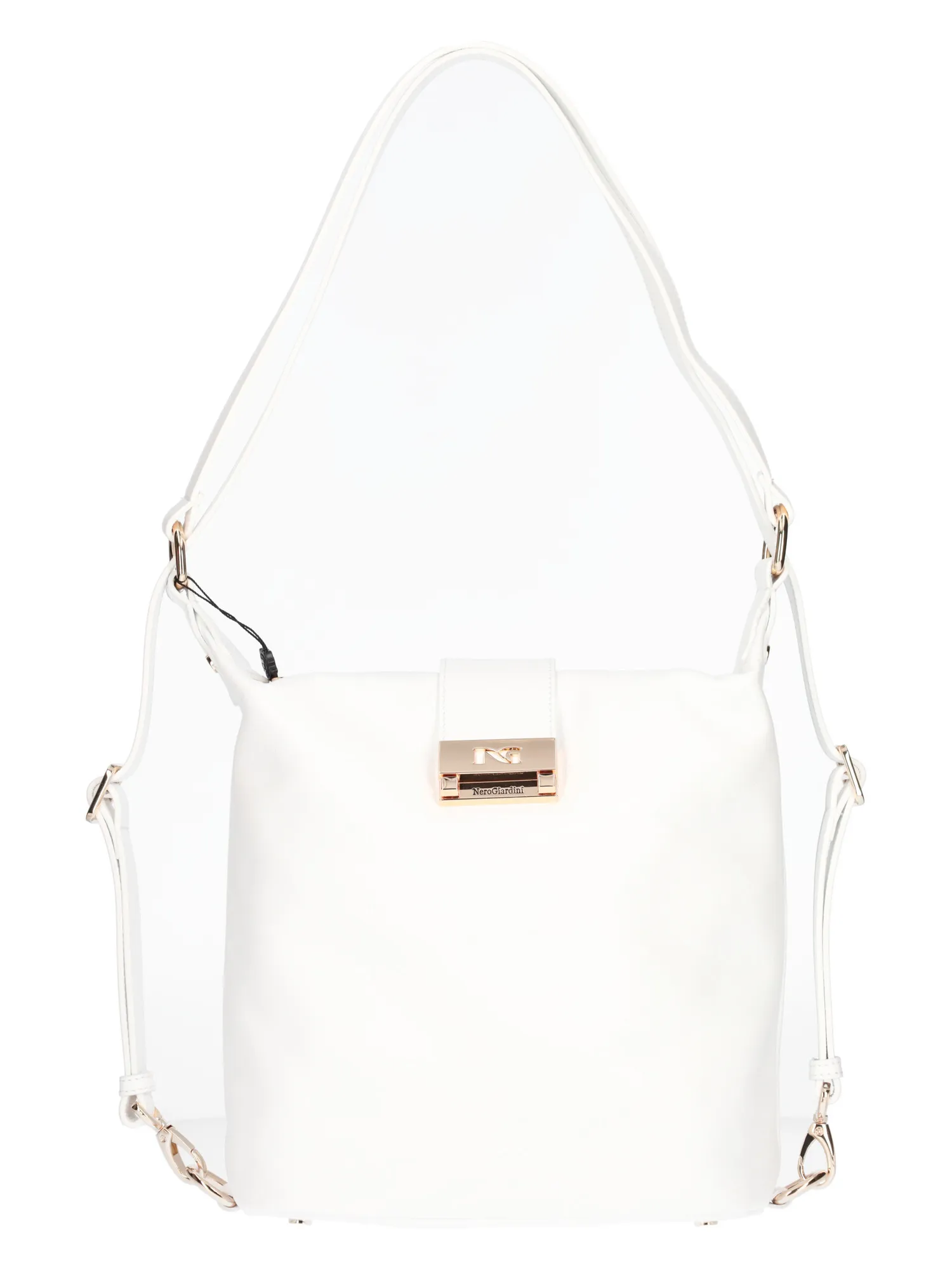 Borsa shopping Nero Giardini da donna bianca