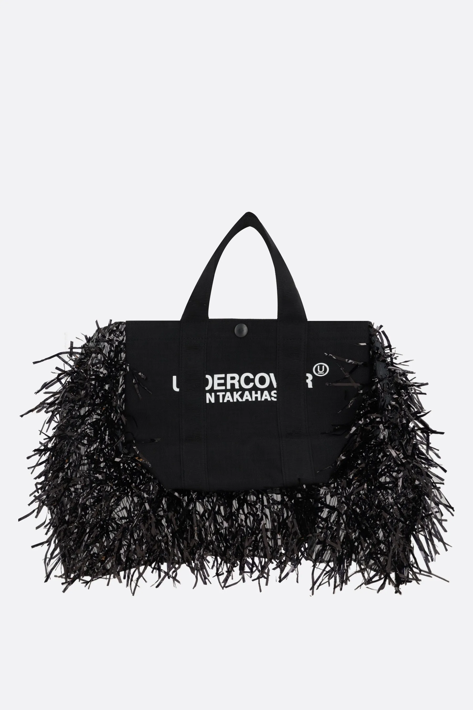  borsa tote in nylon con frange  