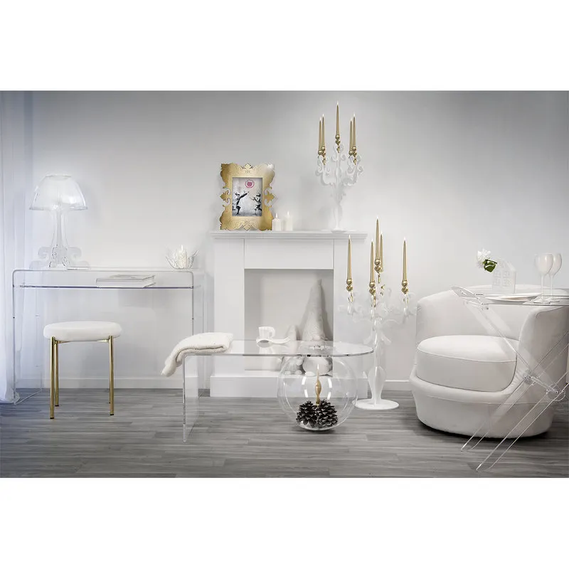 Braid Poltrona Goya in tessuto, bianco lunare