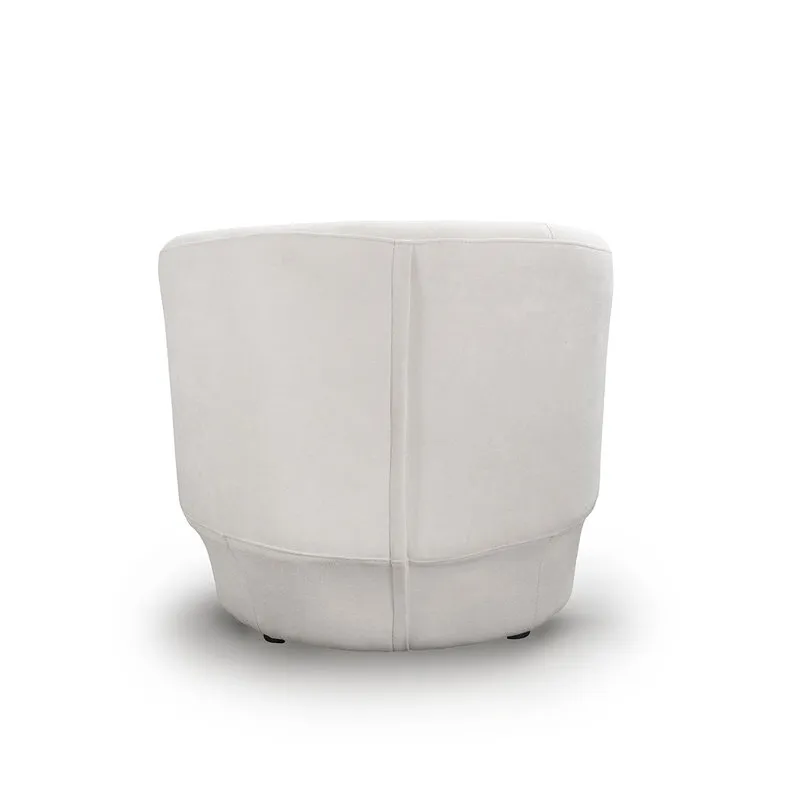 Braid Poltrona Goya in tessuto, bianco lunare