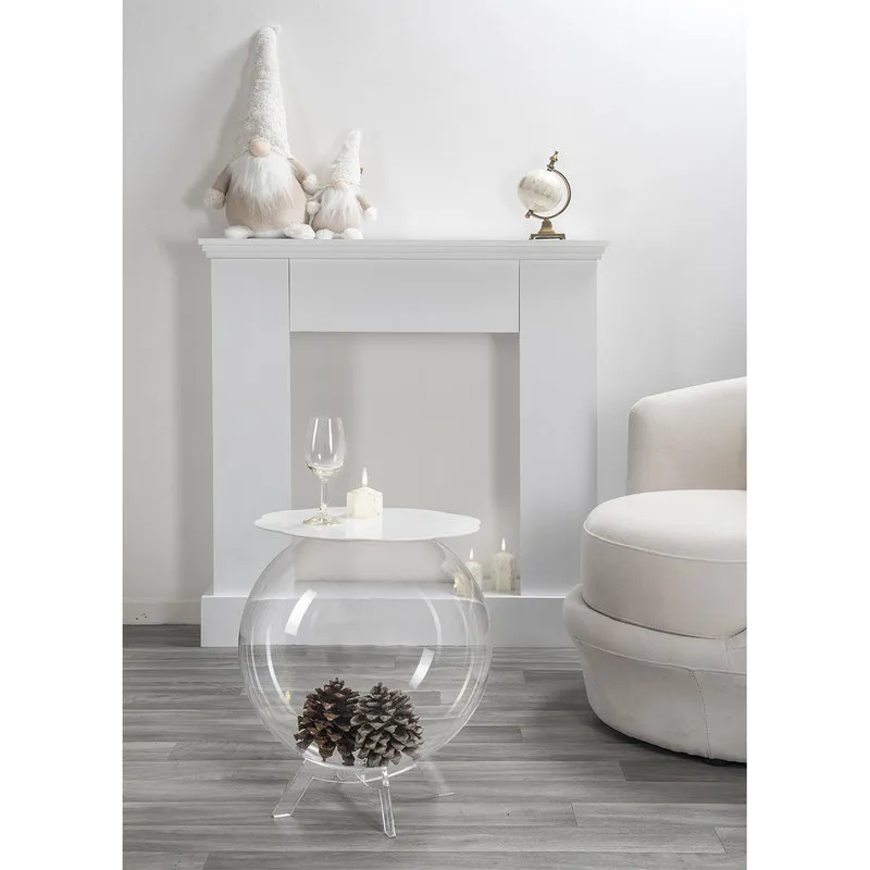 Braid Poltrona Goya in tessuto, bianco lunare