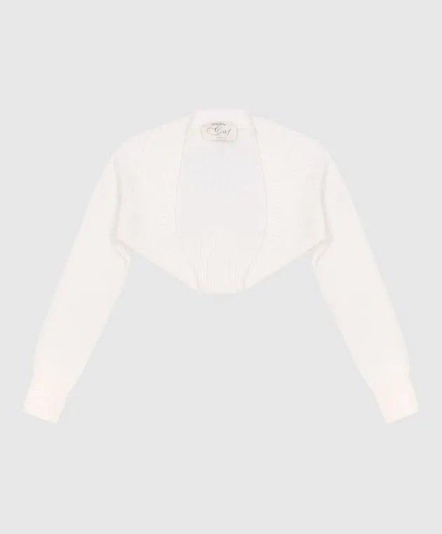 CAF Bolero di lana bianco per bambini 701FI6M5