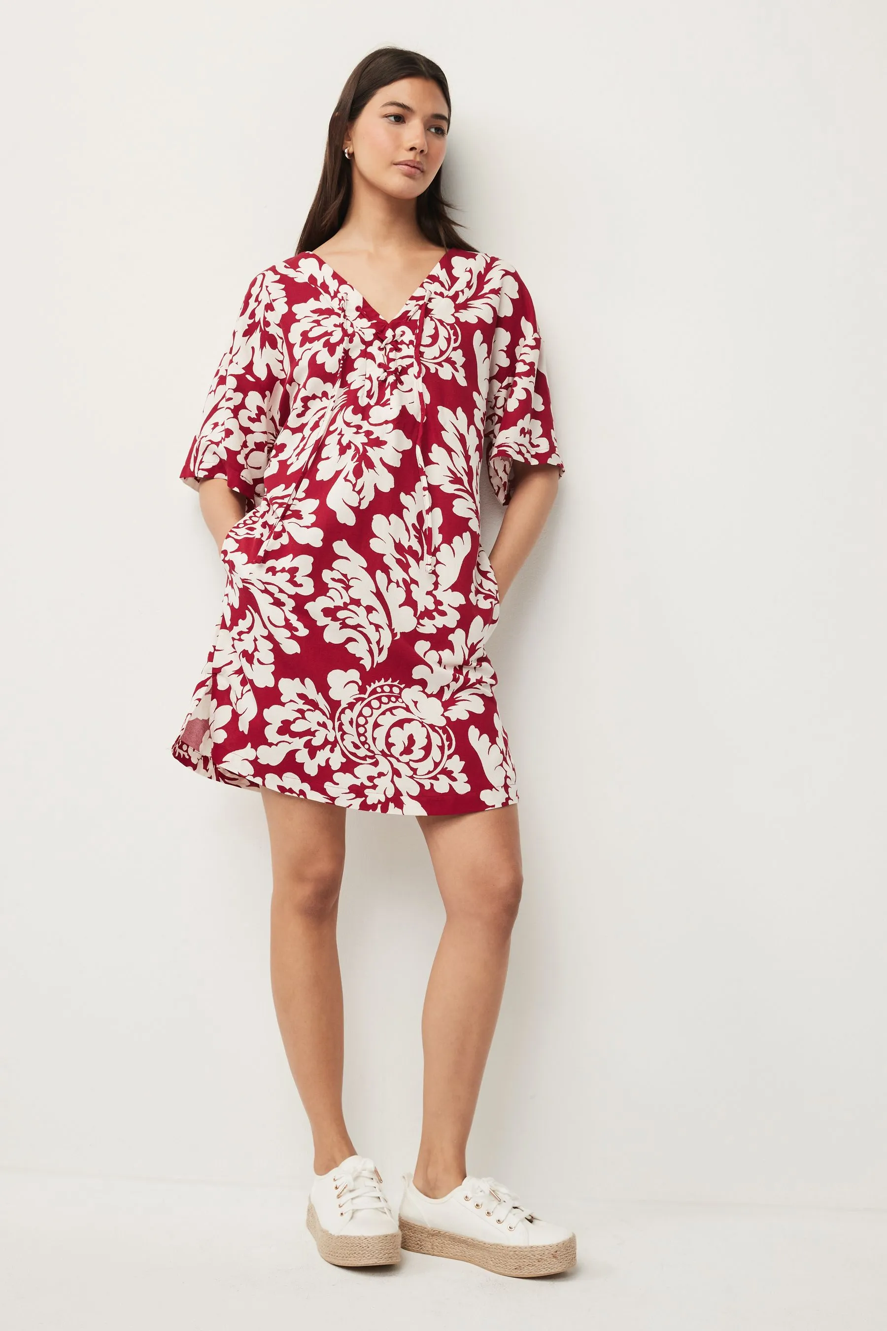 Caftano oversize copricostume in lino