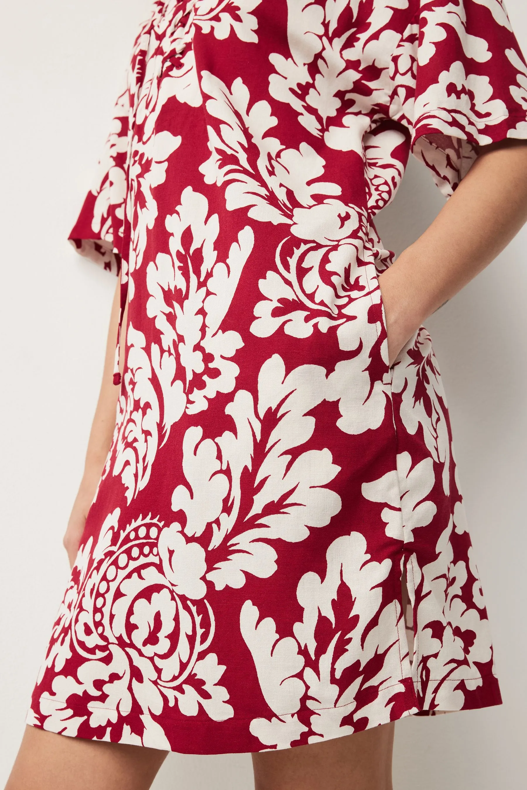 Caftano oversize copricostume in lino