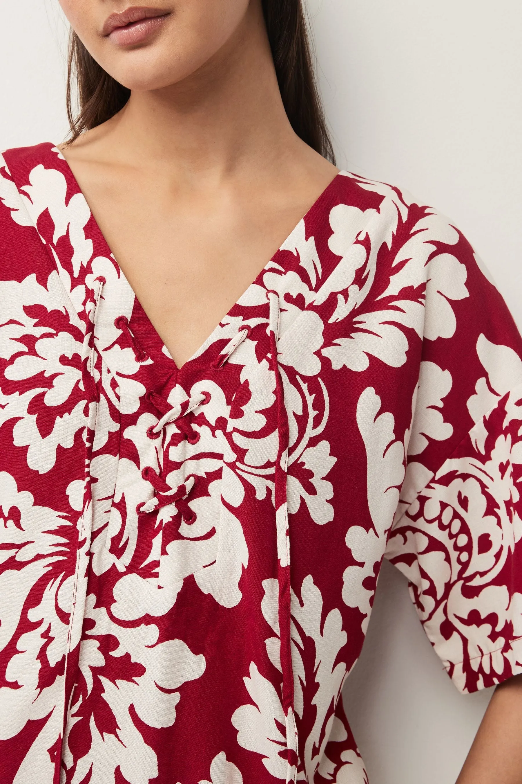 Caftano oversize copricostume in lino