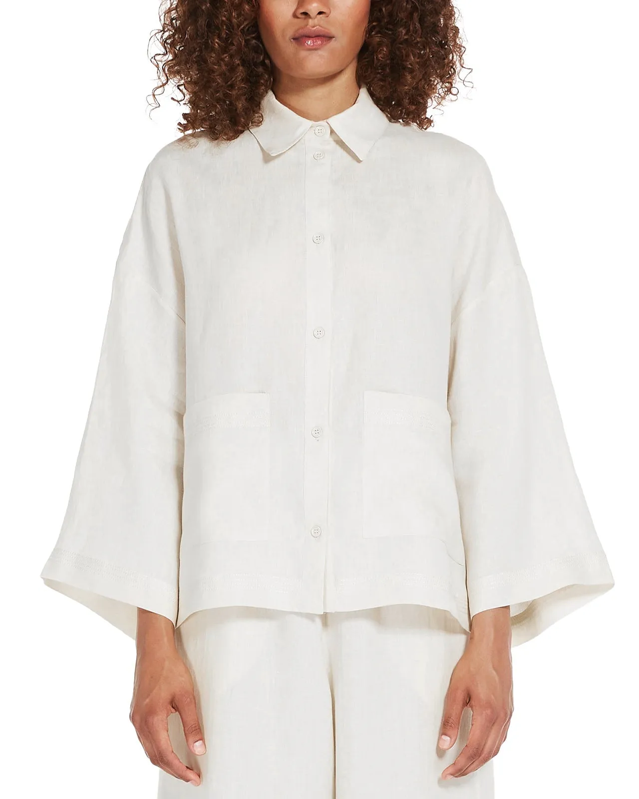 Camicia Angora lino bianco