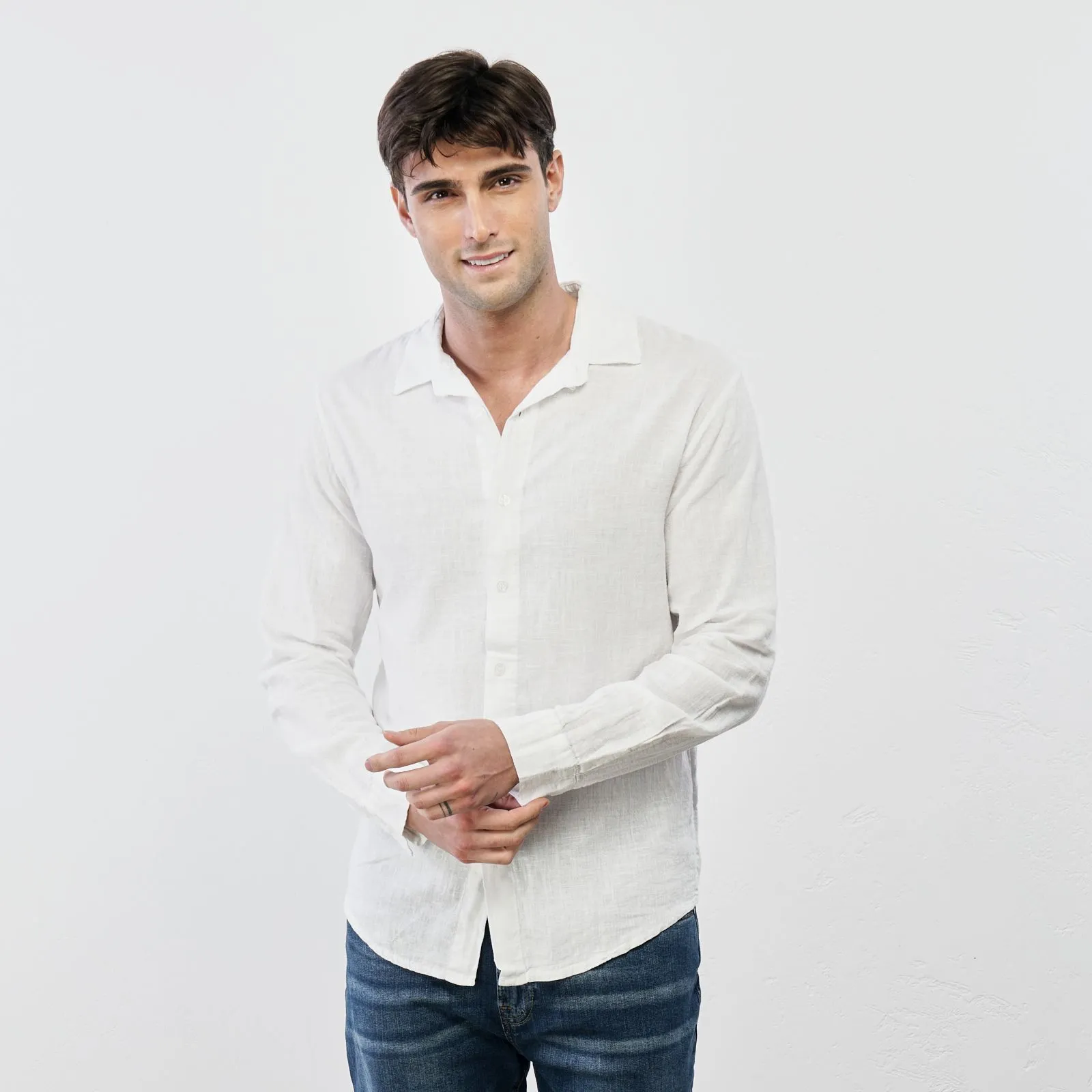 Camicia bianca in lino