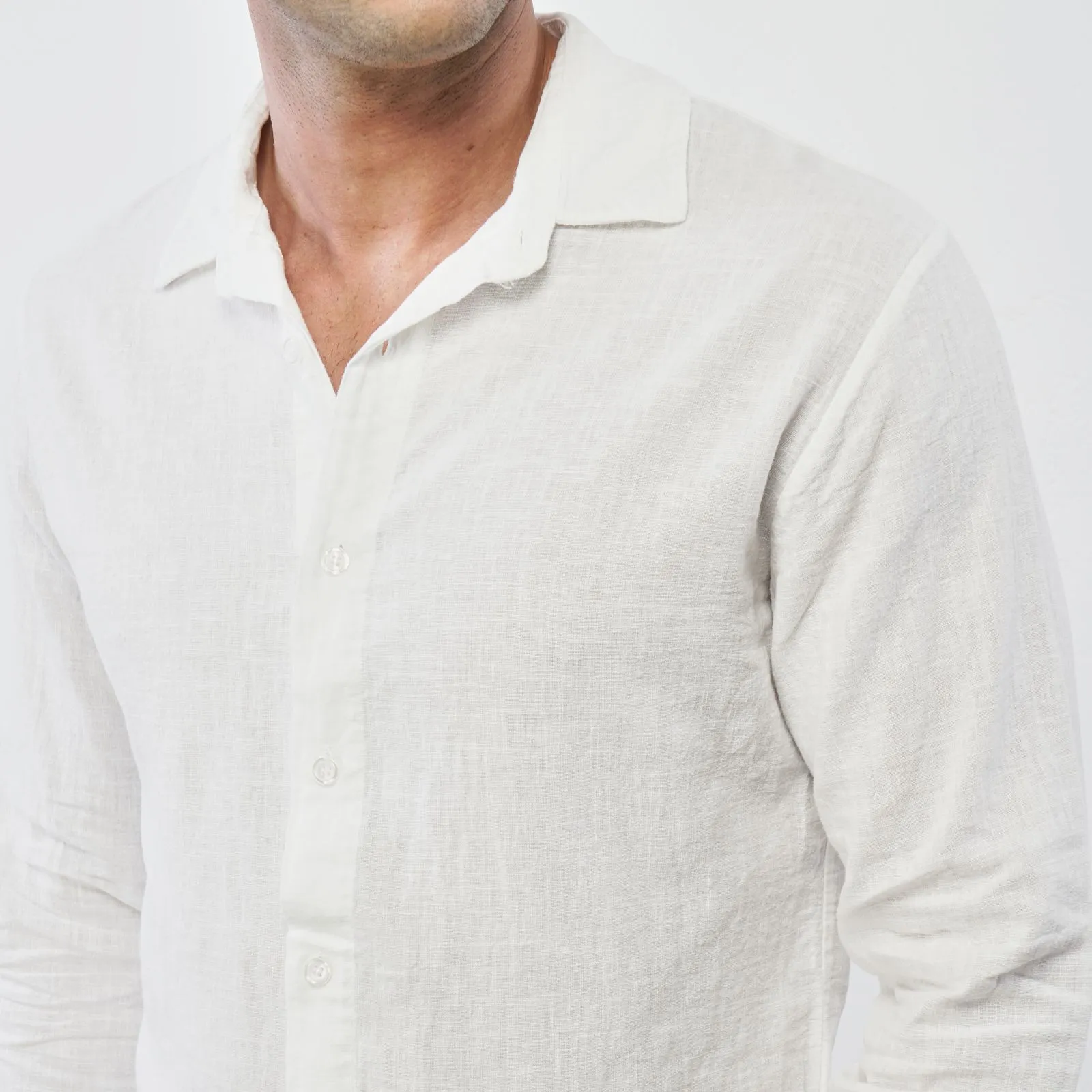 Camicia bianca in lino