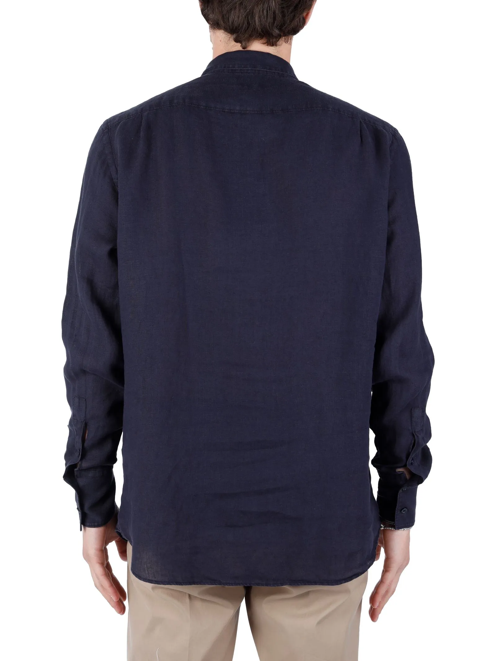 CAMICIA BLU IN LINO