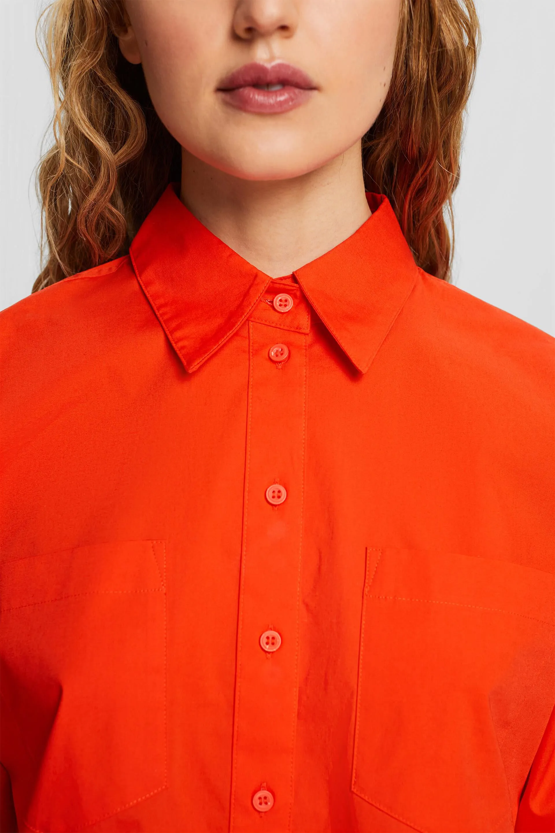 Camicia button-up in popeline di cotone