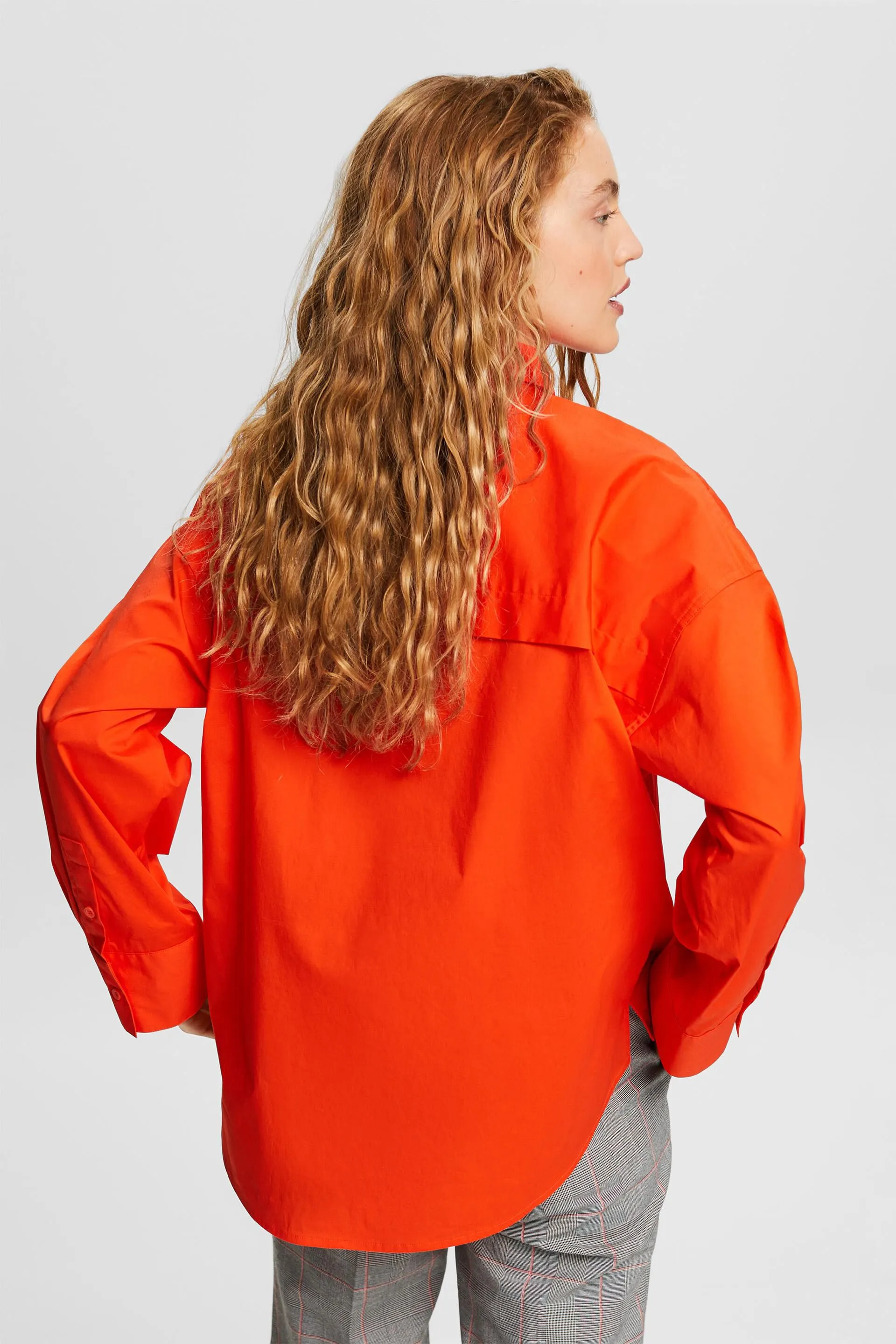 Camicia button-up in popeline di cotone