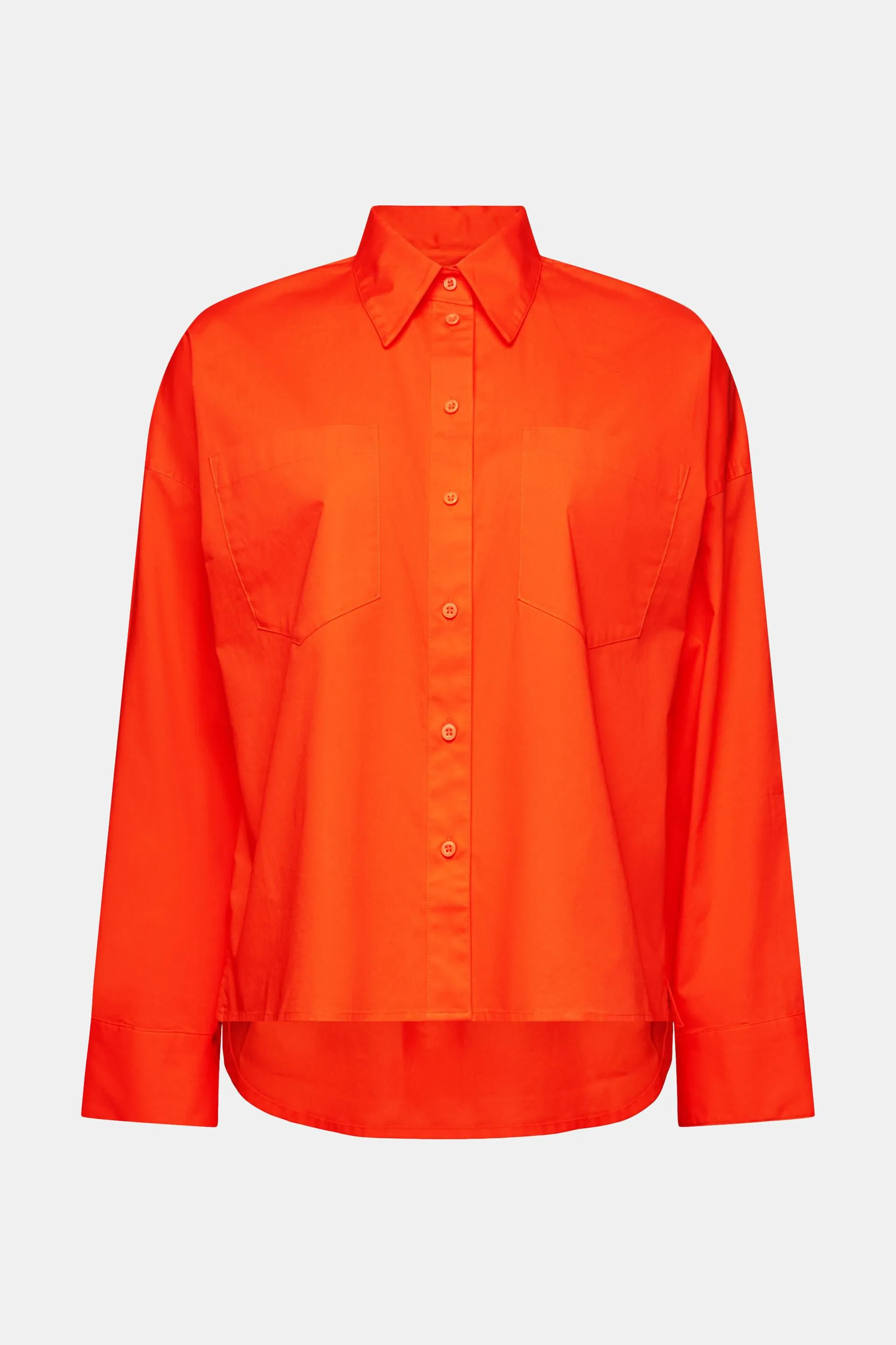Camicia button-up in popeline di cotone