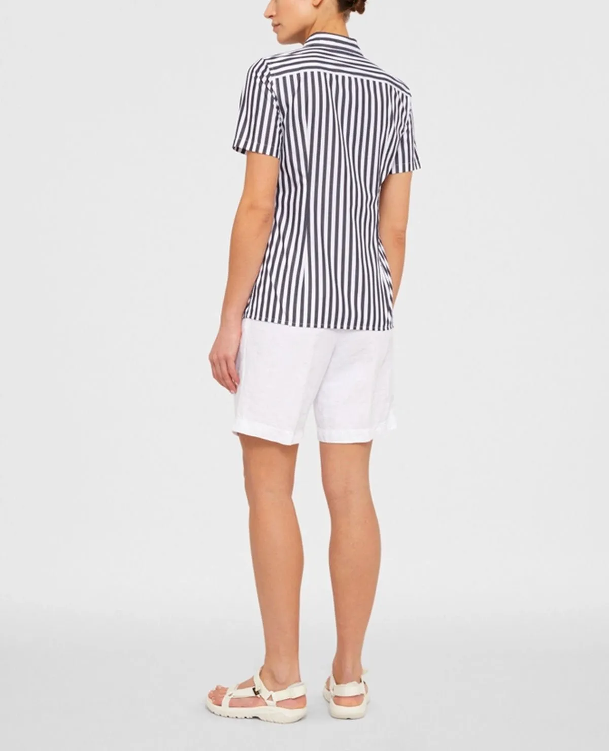 Camicia cotone riga nera