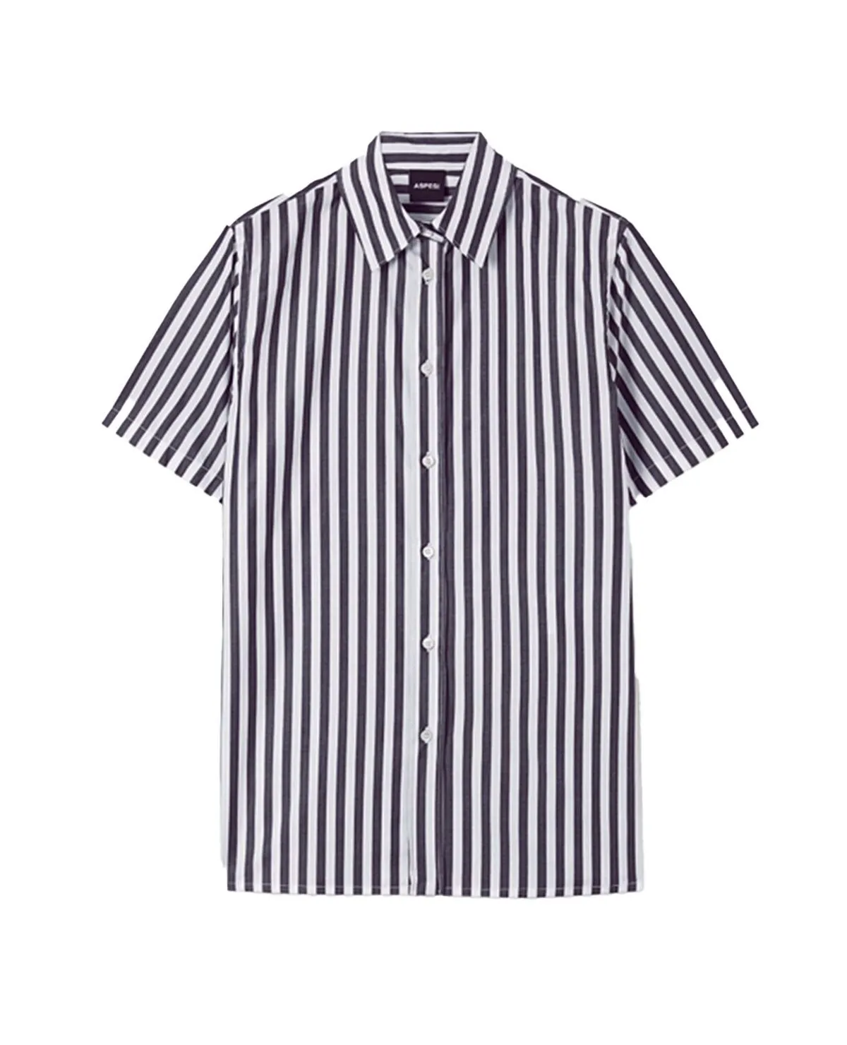 Camicia cotone riga nera