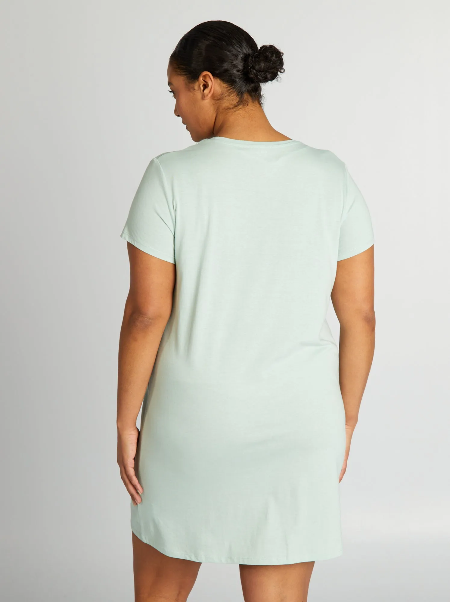 Camicia da notte t-shirt stampata - VERDE