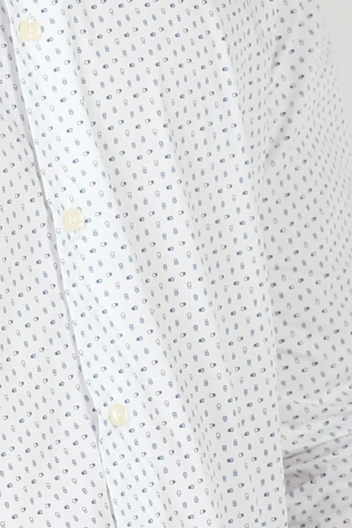 Camicia da uomo con microfantasia a contrasto