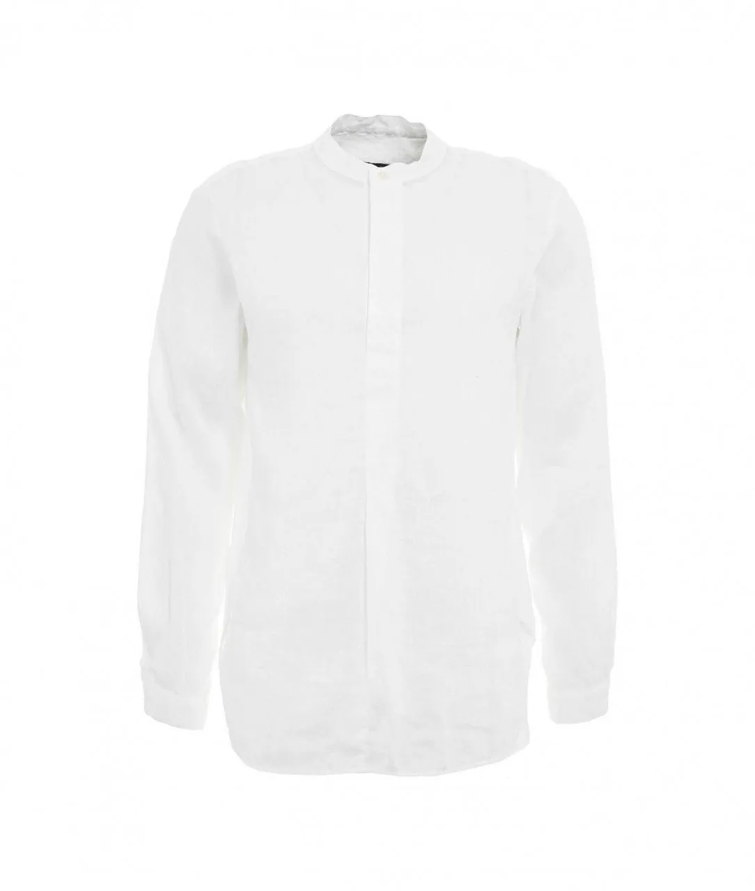 Camicia di lino bianco bianco