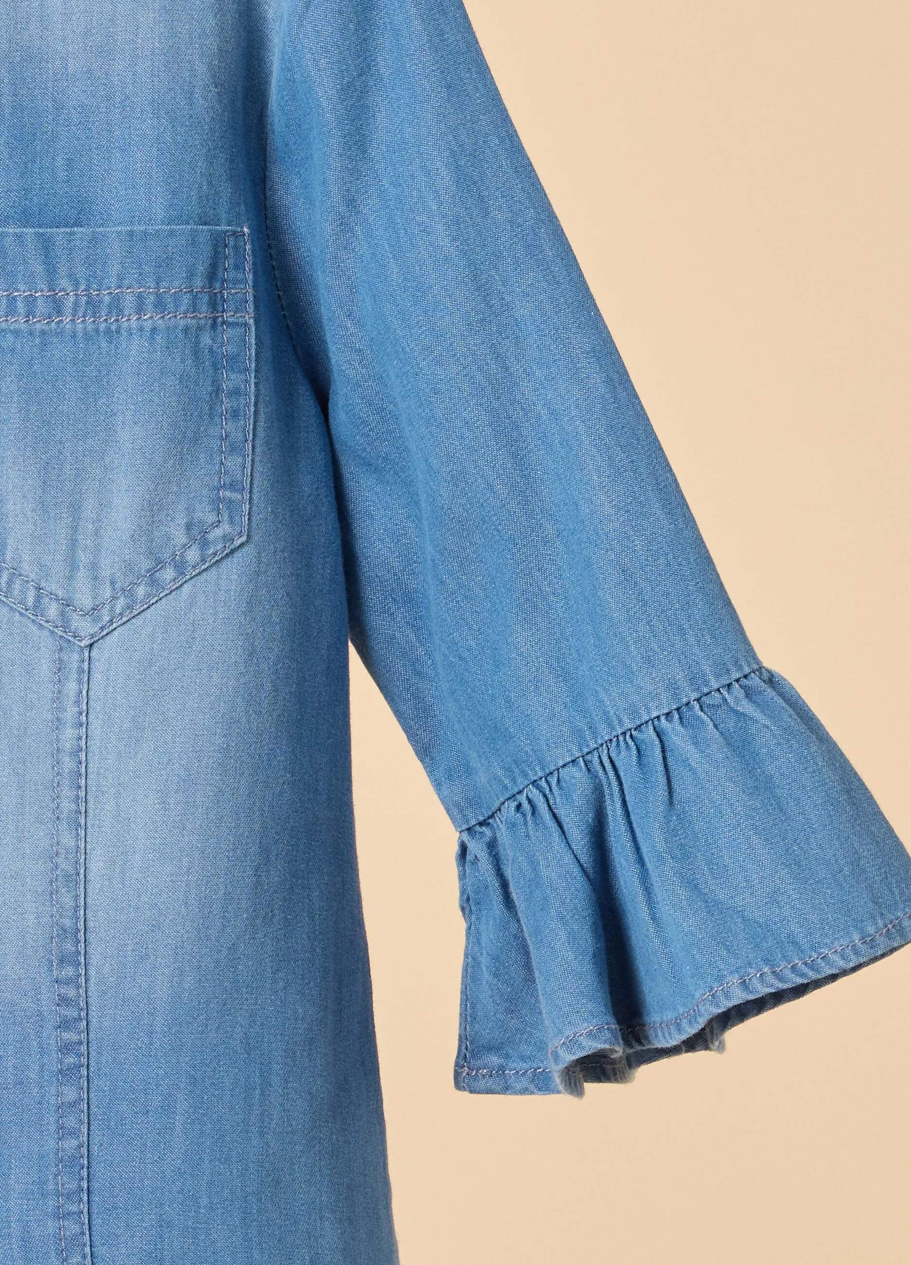 Camicia IANA in denim di puro cotone bambina