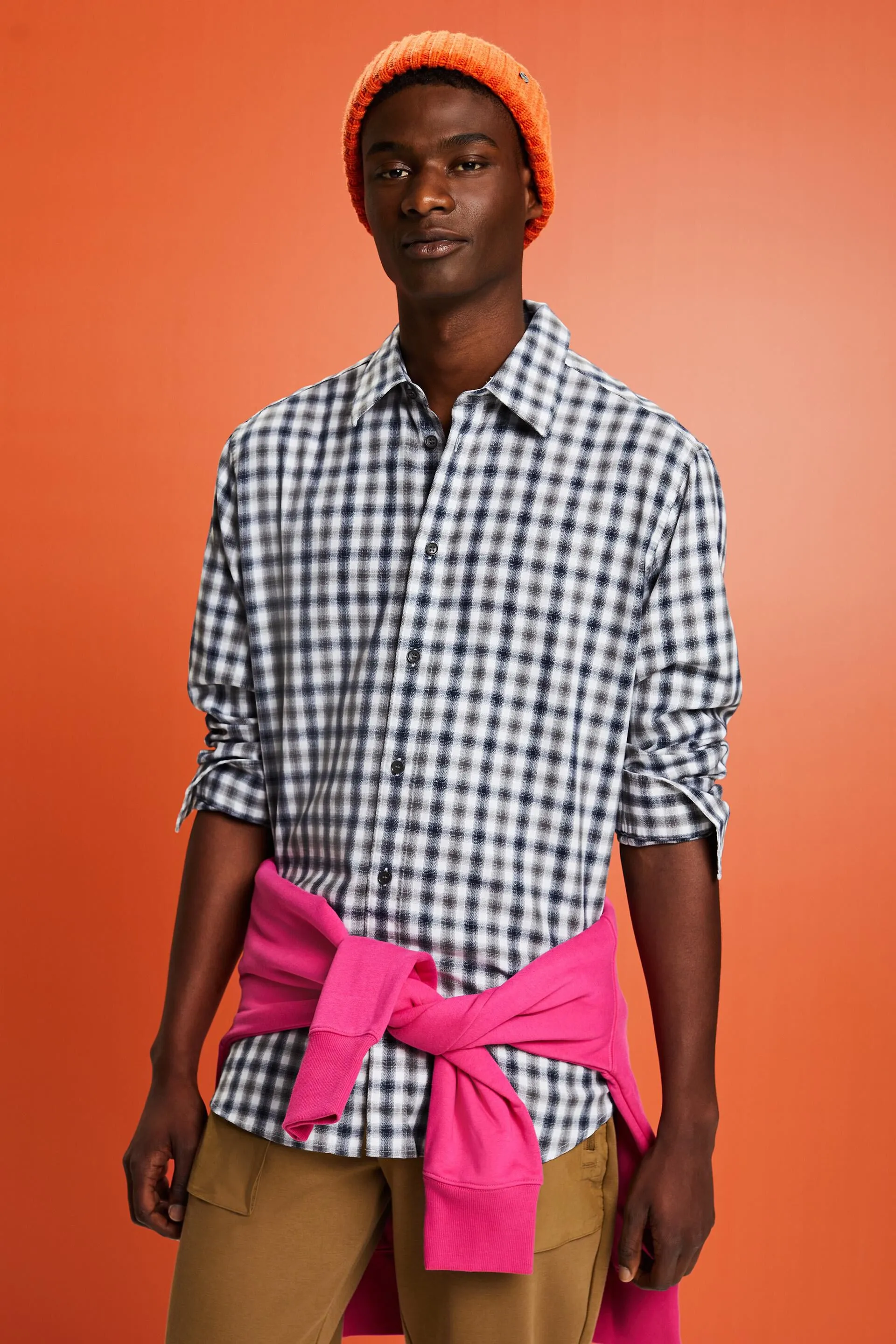 Camicia in flanella di cotone a quadri