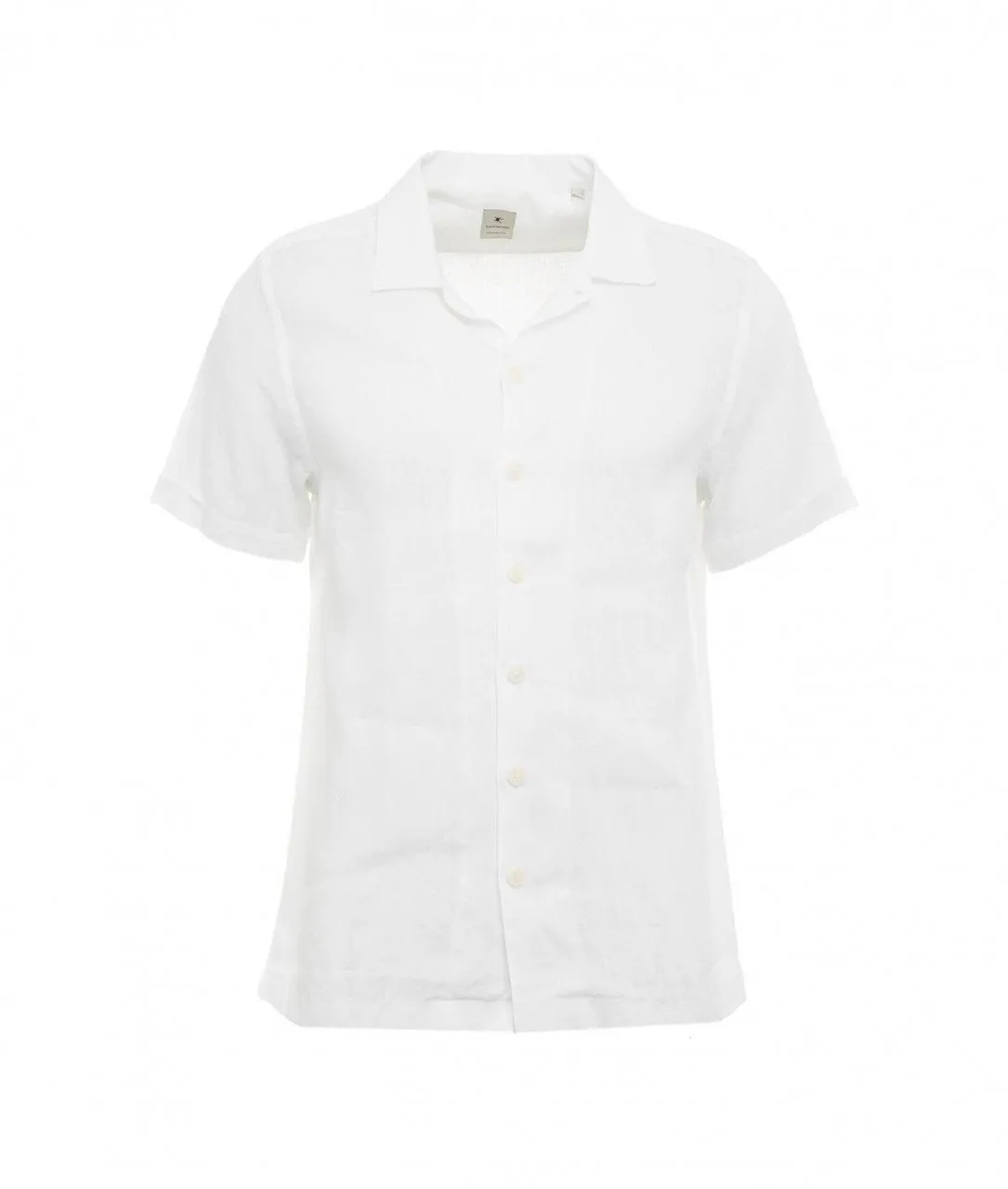 Camicia in lino bianco bianco