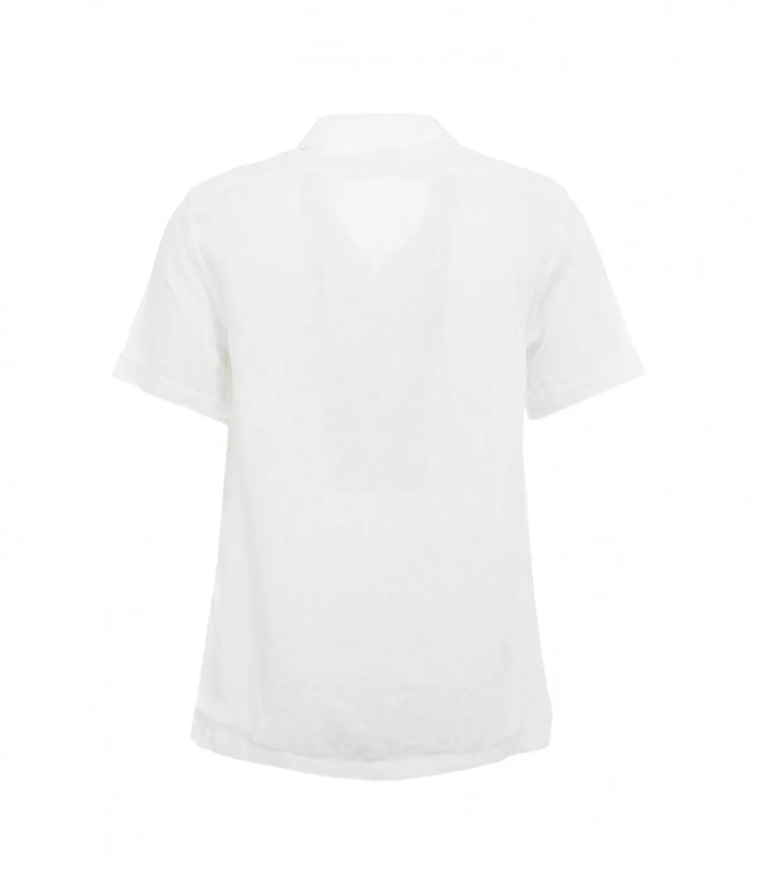 Camicia in lino bianco bianco
