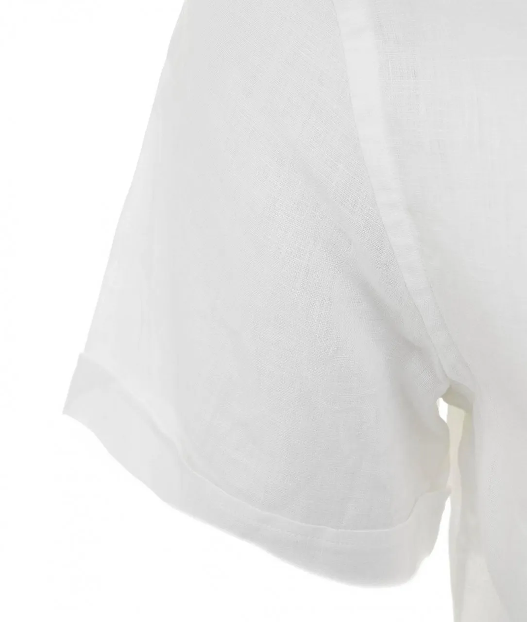 Camicia in lino bianco bianco
