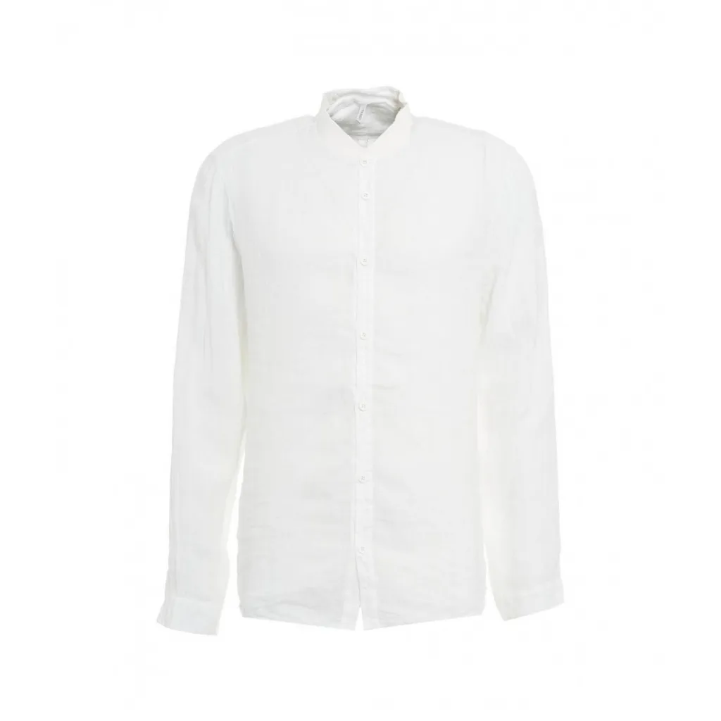 Camicia in lino bianco