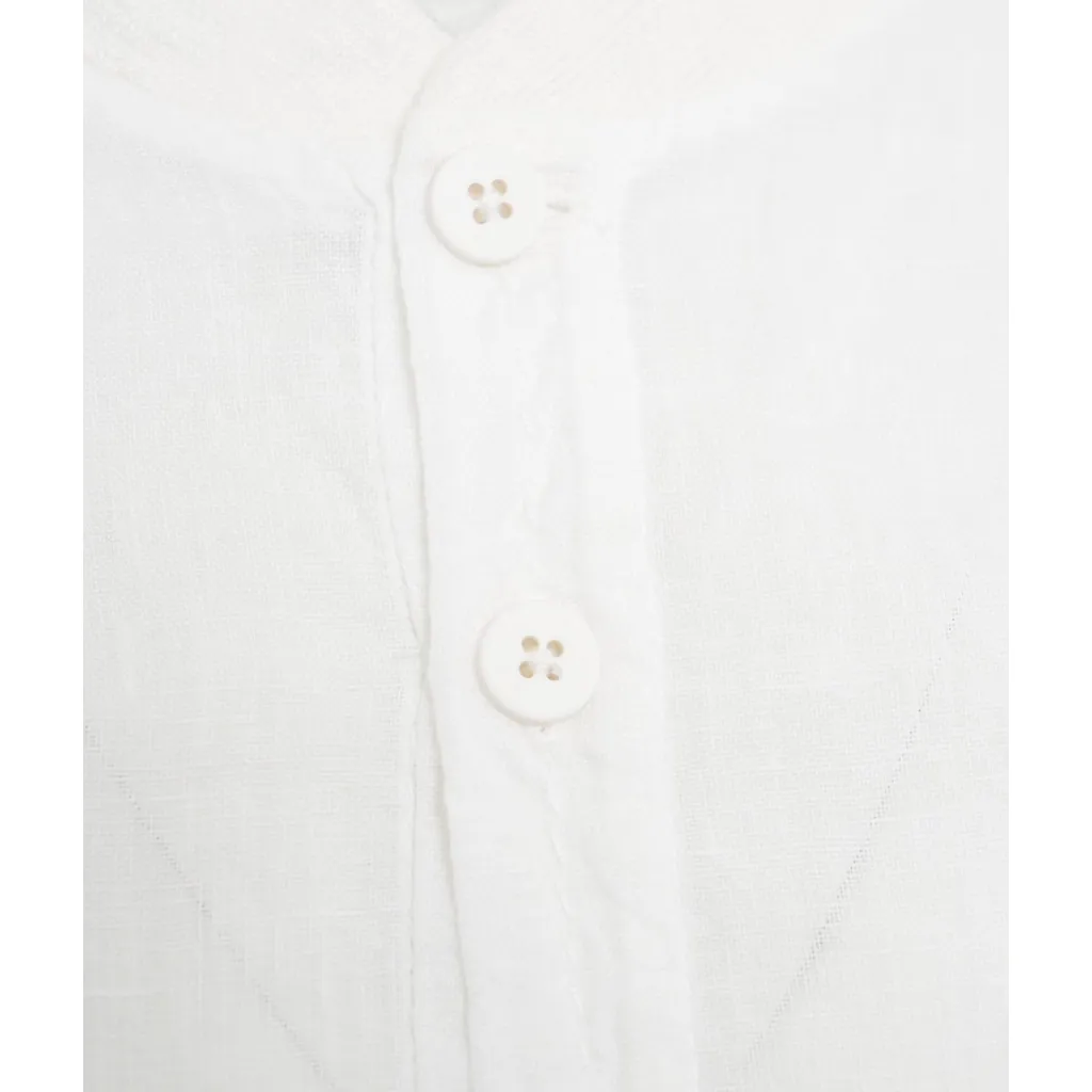 Camicia in lino bianco