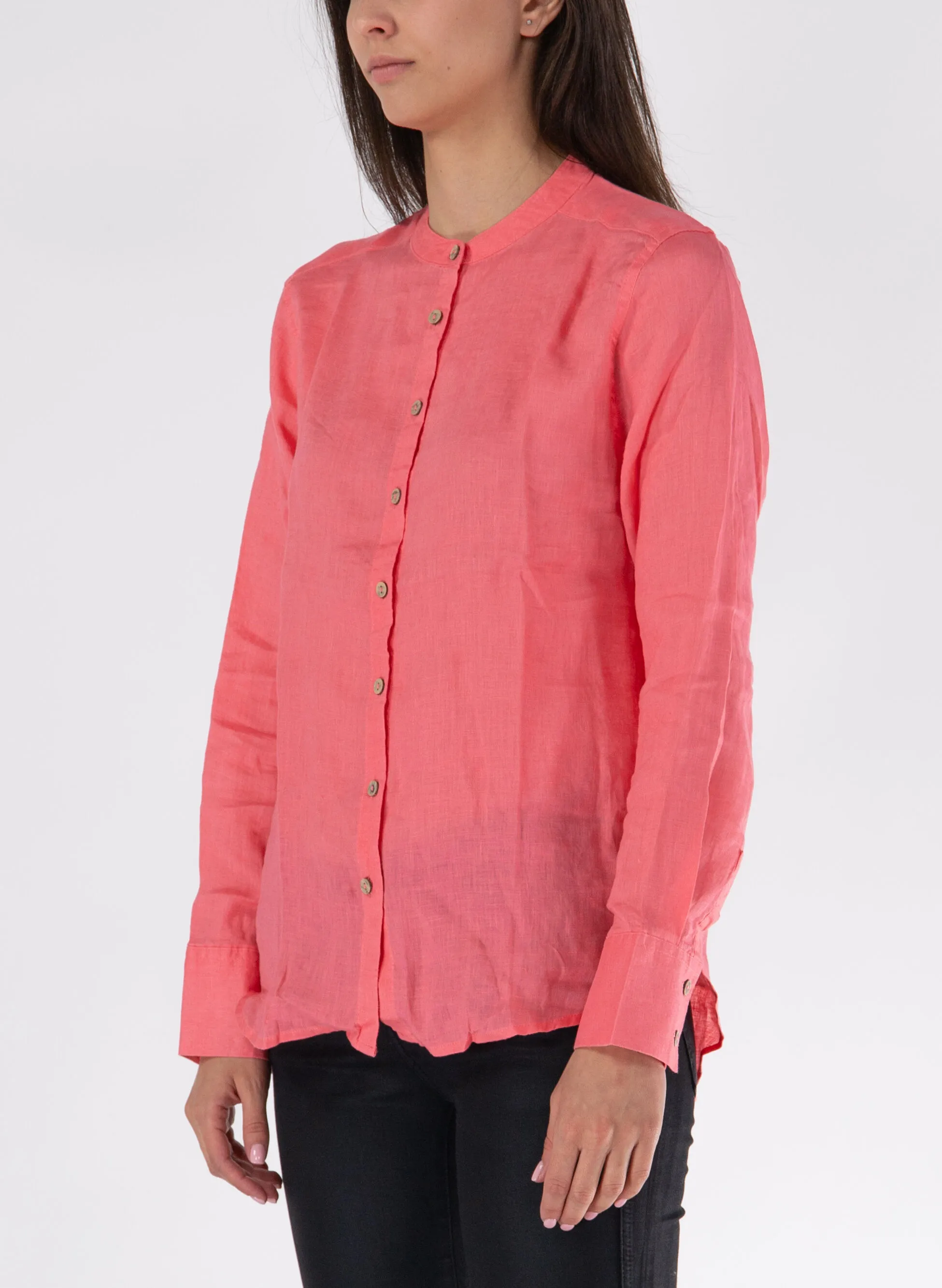 camicia in lino coreana