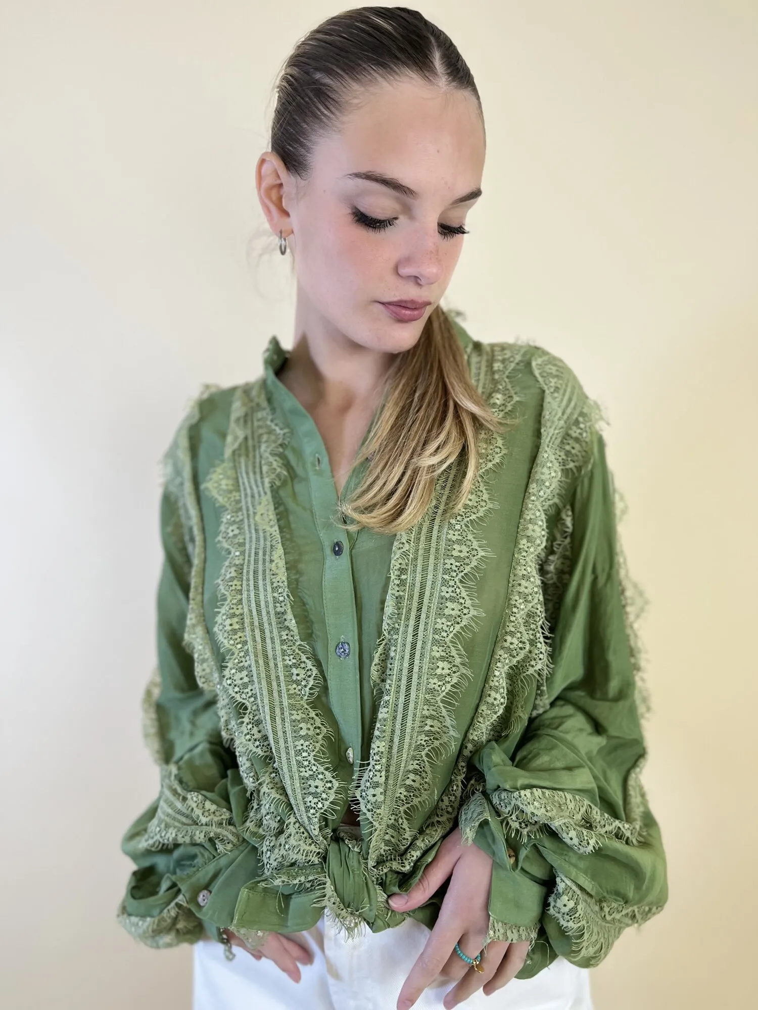 Camicia in lino e pizzo – Souvenir