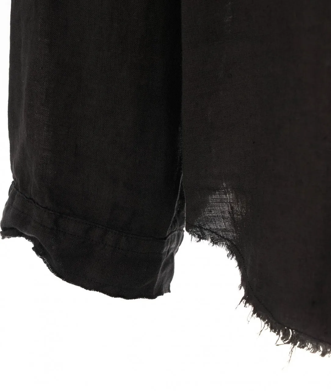 Camicia in lino nero nero