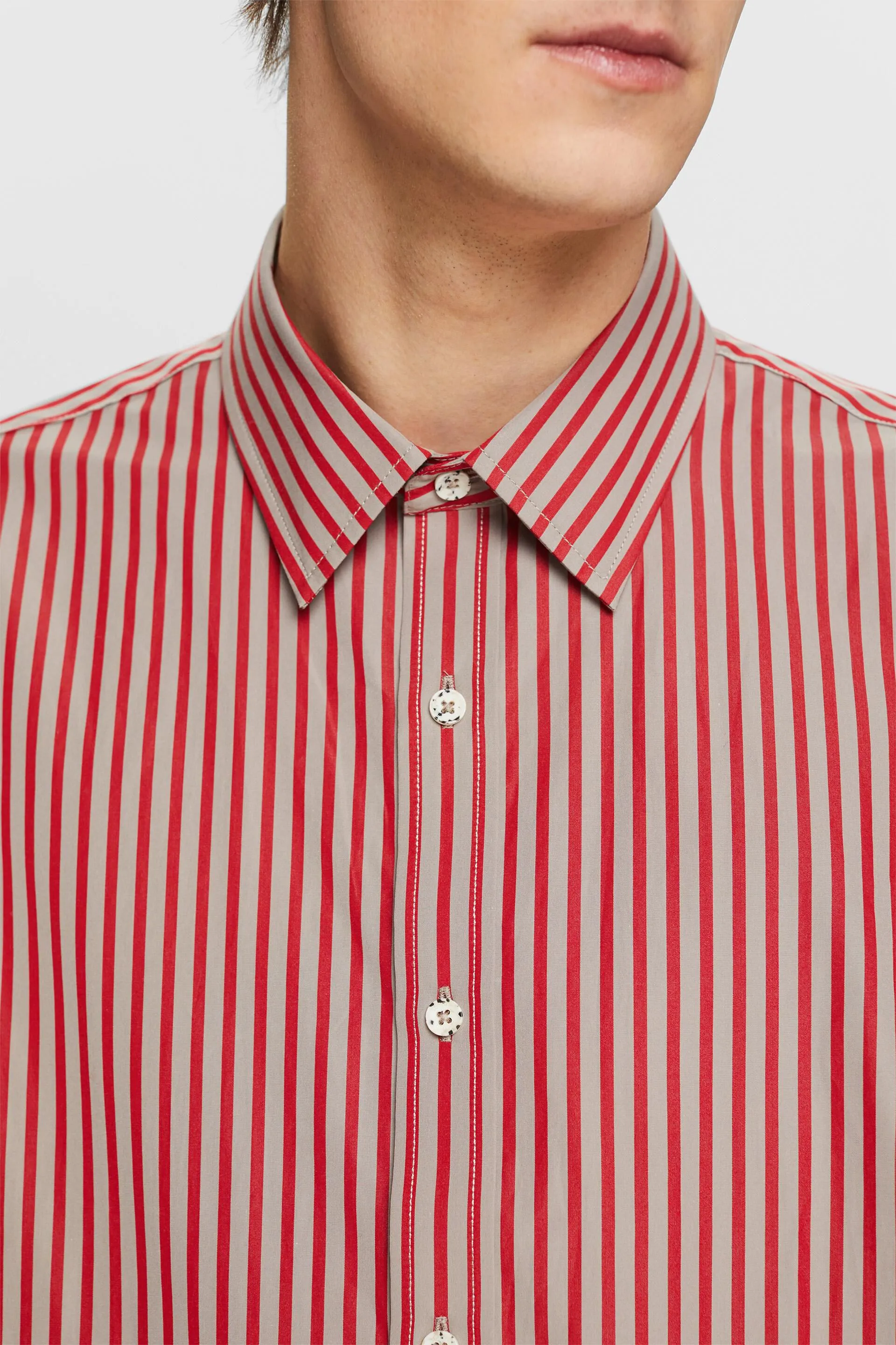 Camicia in popeline a righe