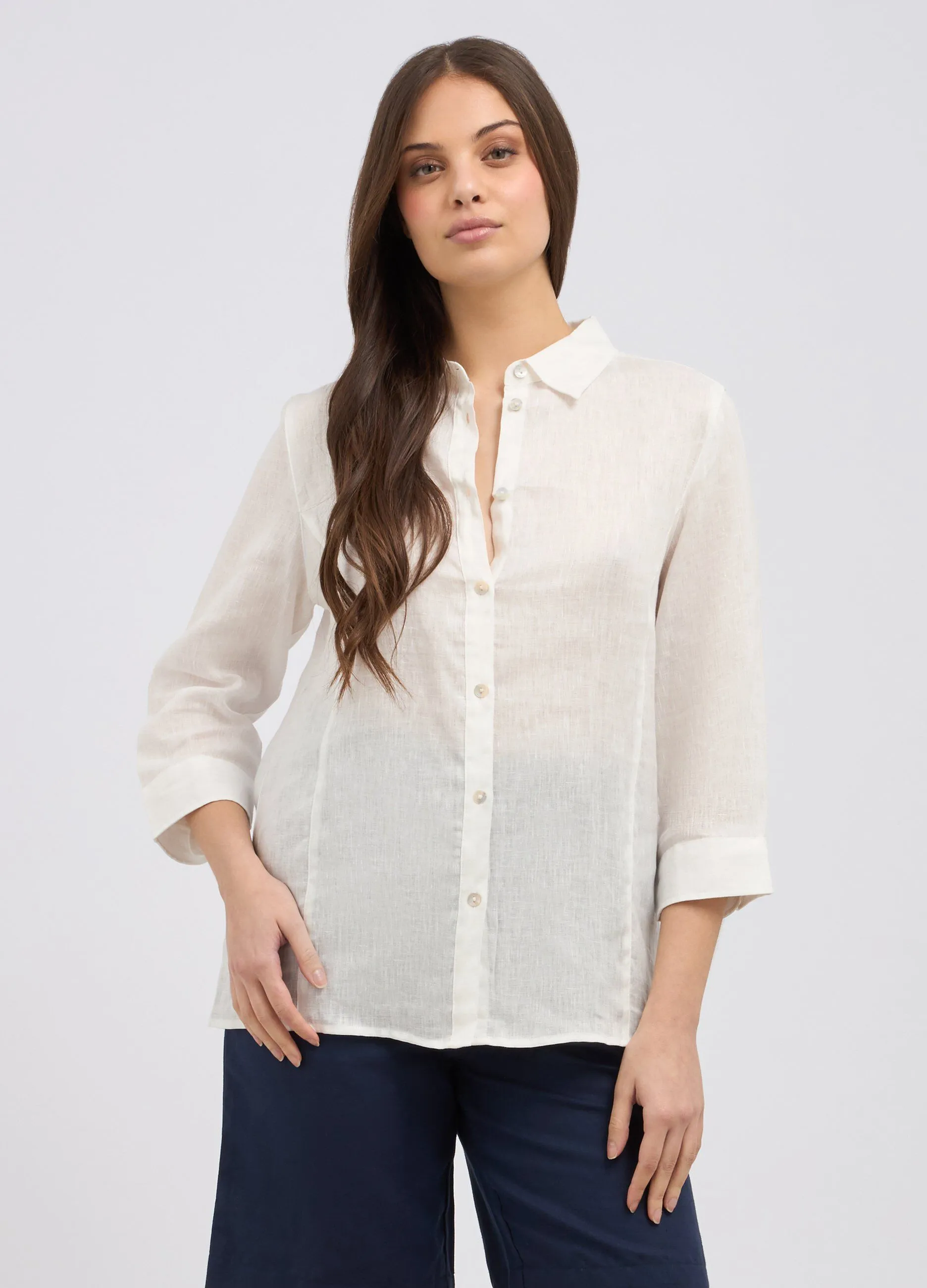 Camicia in puro lino donna