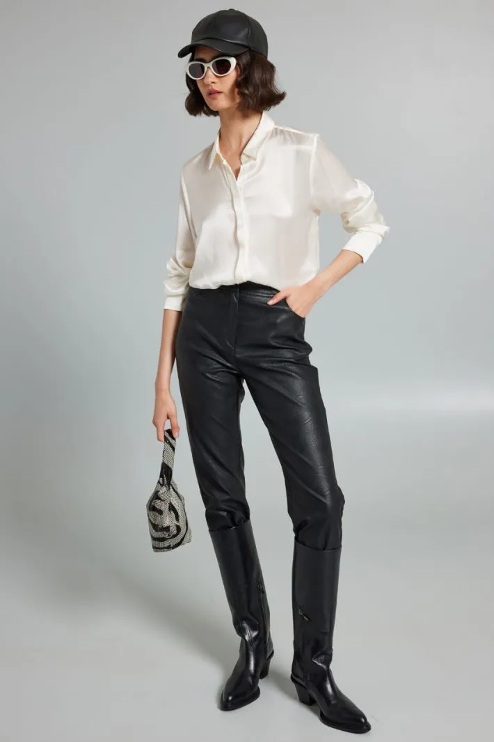 Camicia in raso cangiante
