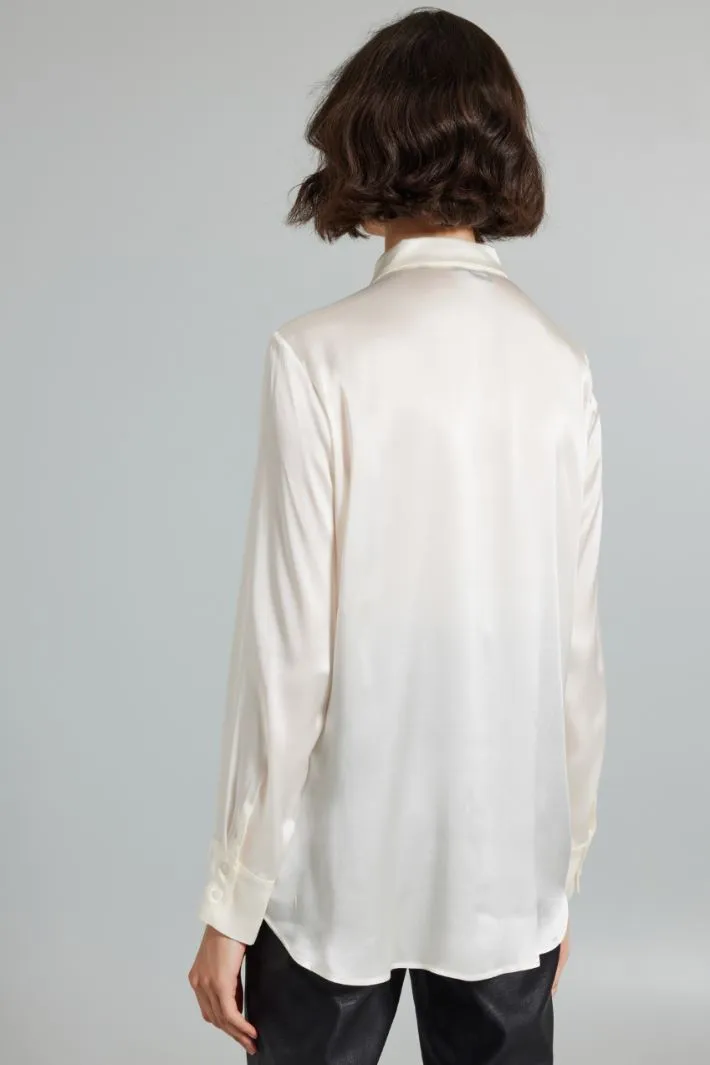 Camicia in raso cangiante