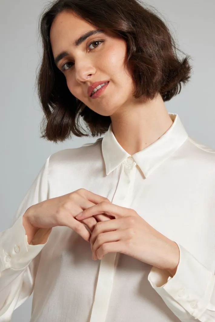 Camicia in raso cangiante