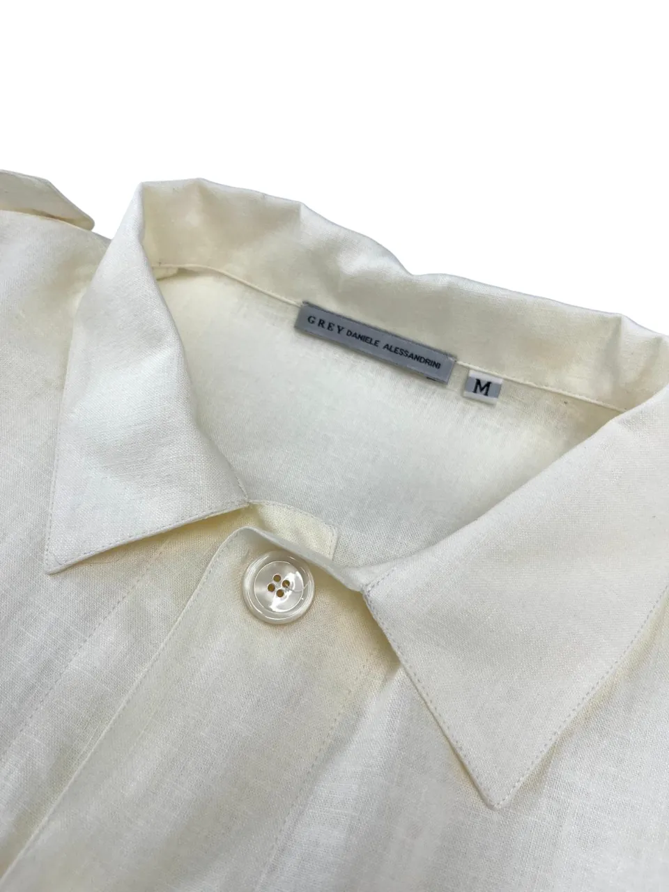 CAMICIA PANNA IN MISTO LINO