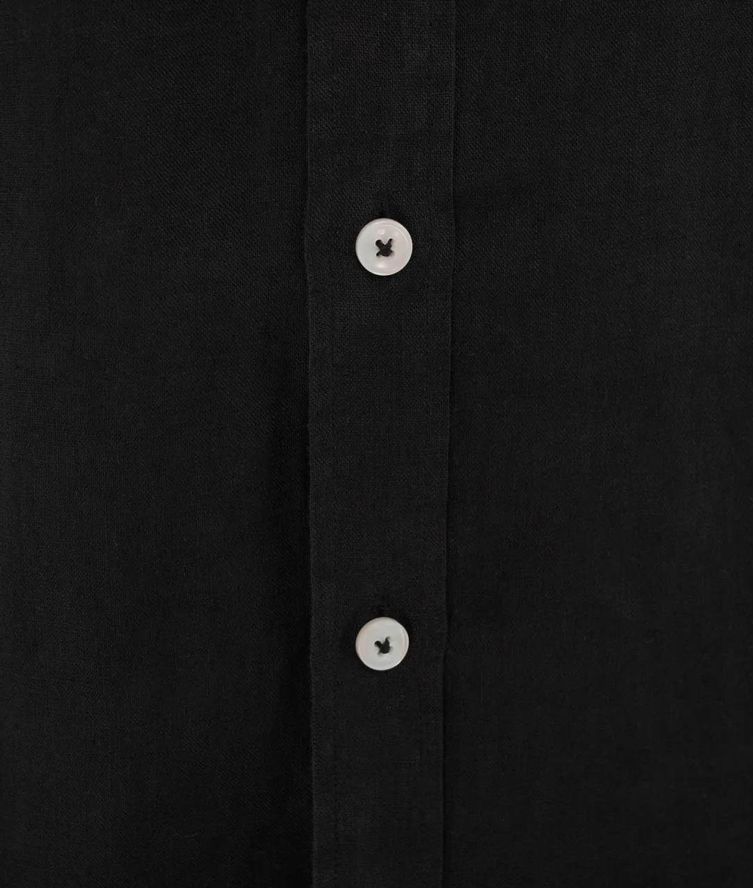 Camicia Simo in lino nero nero