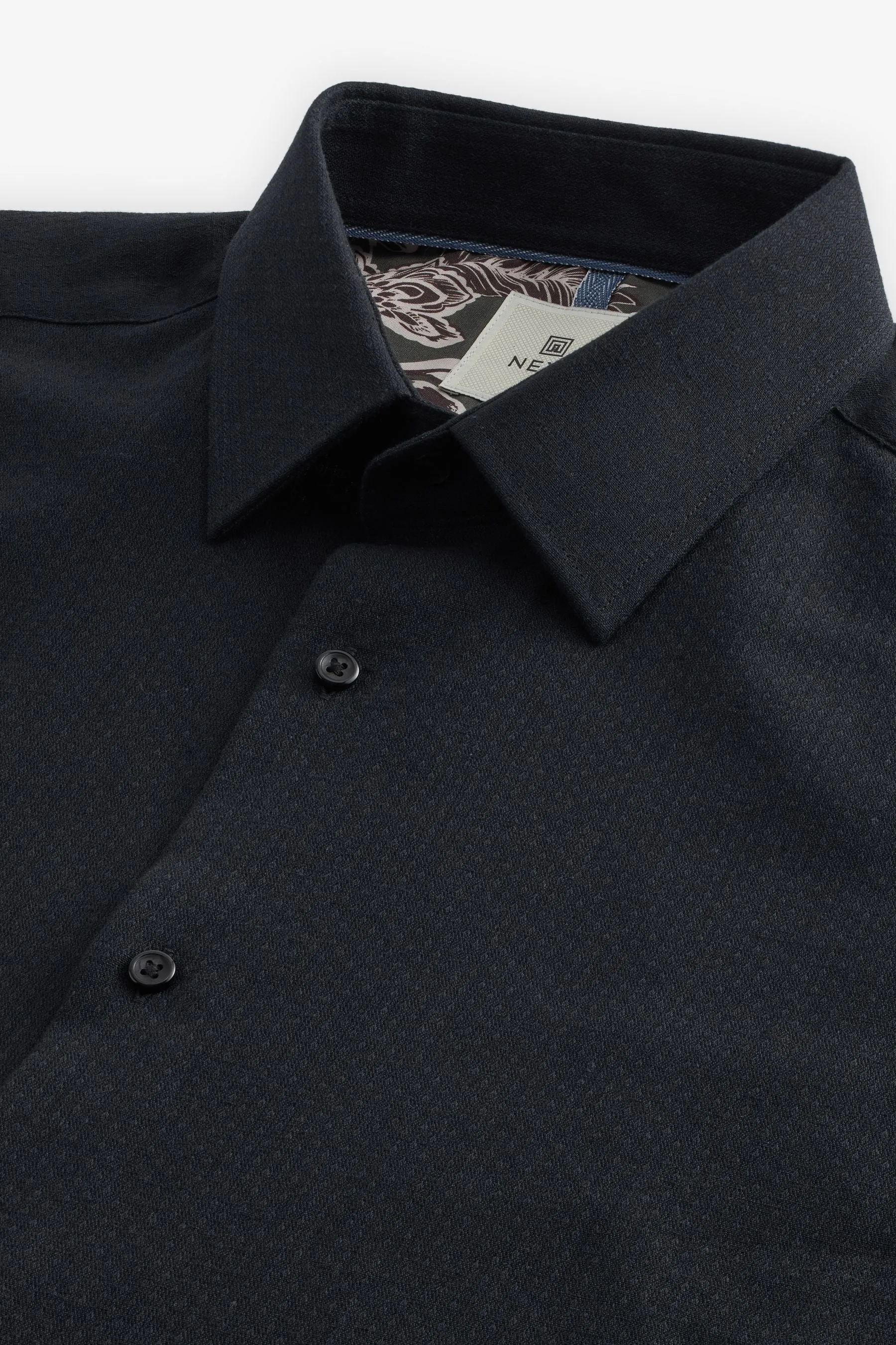 Camicia testurizzata in Blend lino